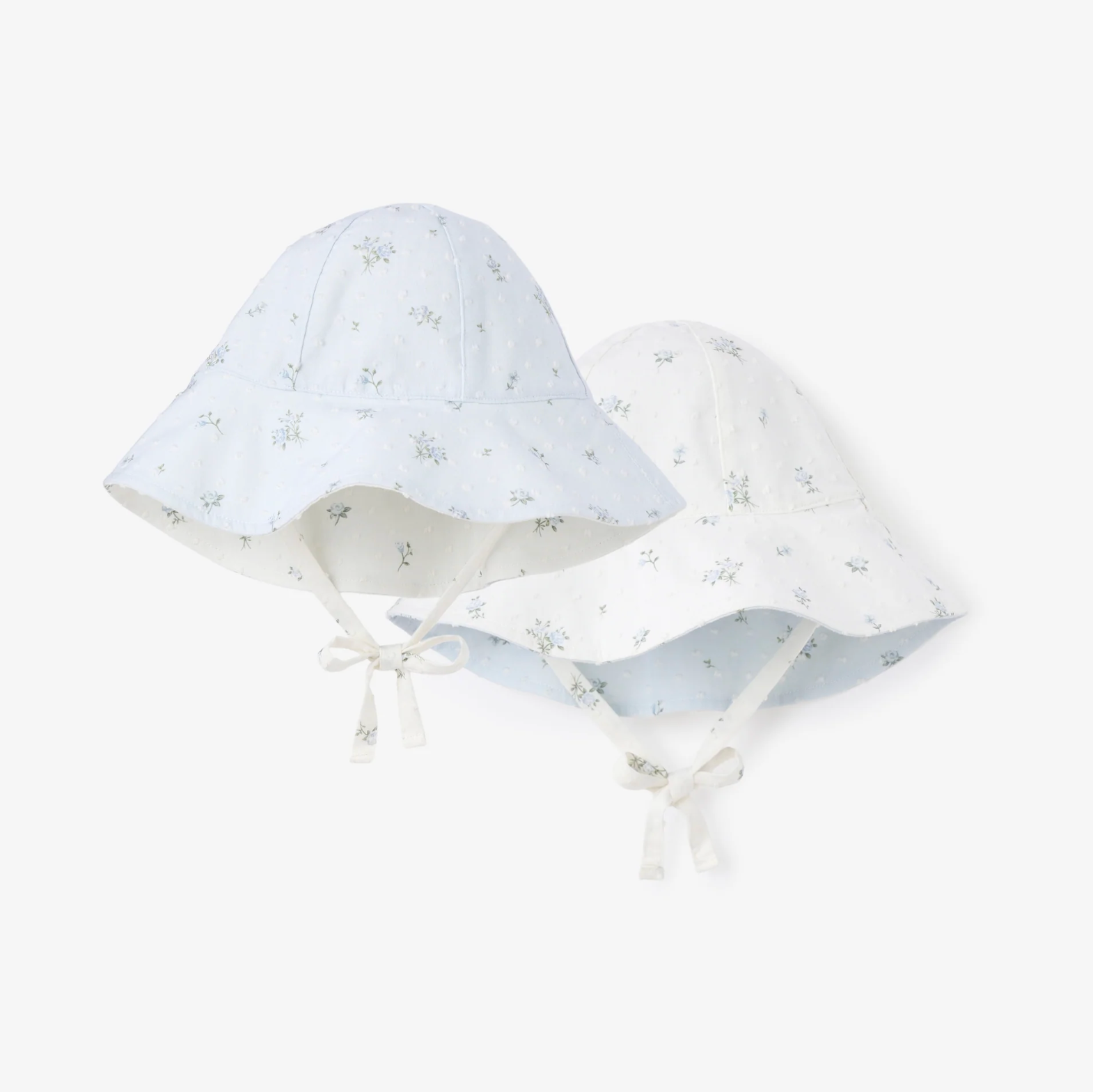 Blue Rose Swiss Dot Reversible Sun Hat