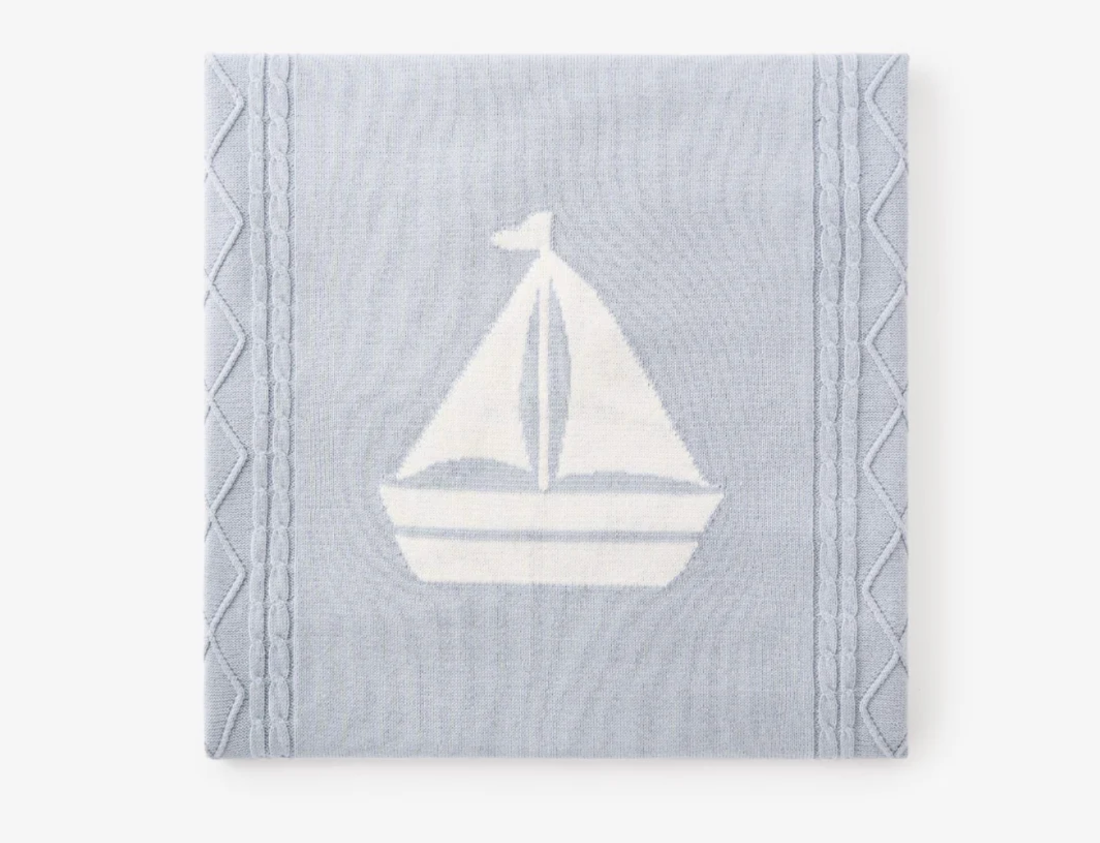 Nautical Intarsia Cable Blanket