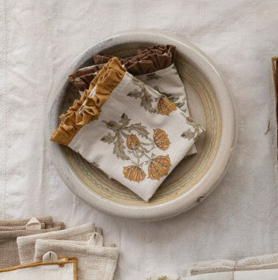 Botanical Ruffle Tea Towel