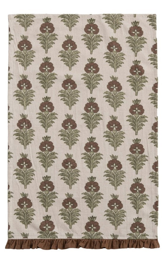 Botanical Ruffle Tea Towel