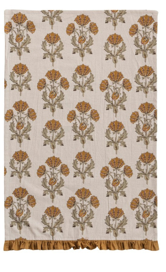 Botanical Ruffle Tea Towel