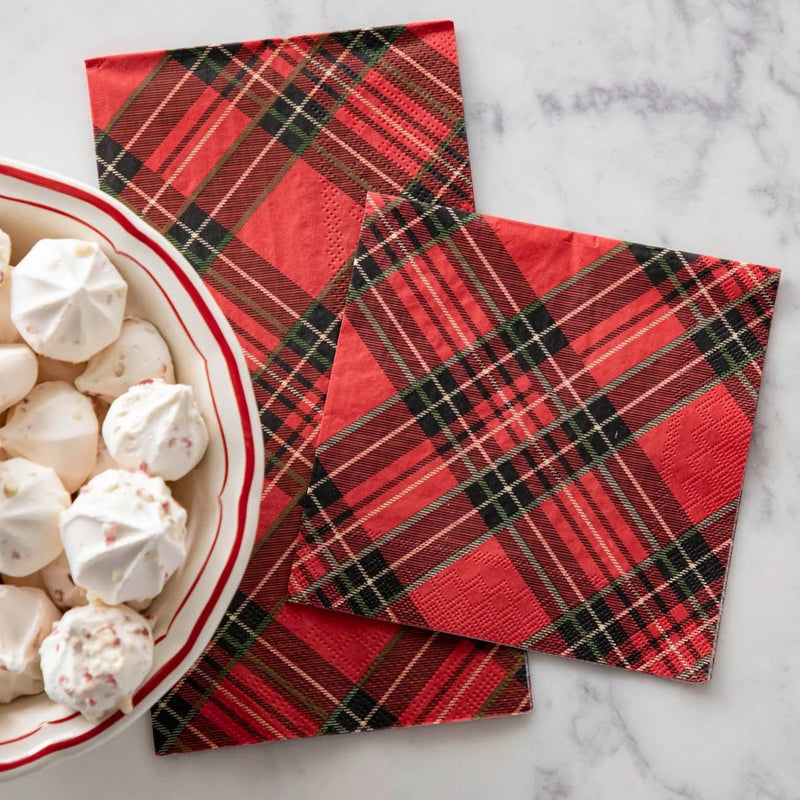 Red Plaid Guest Napkin