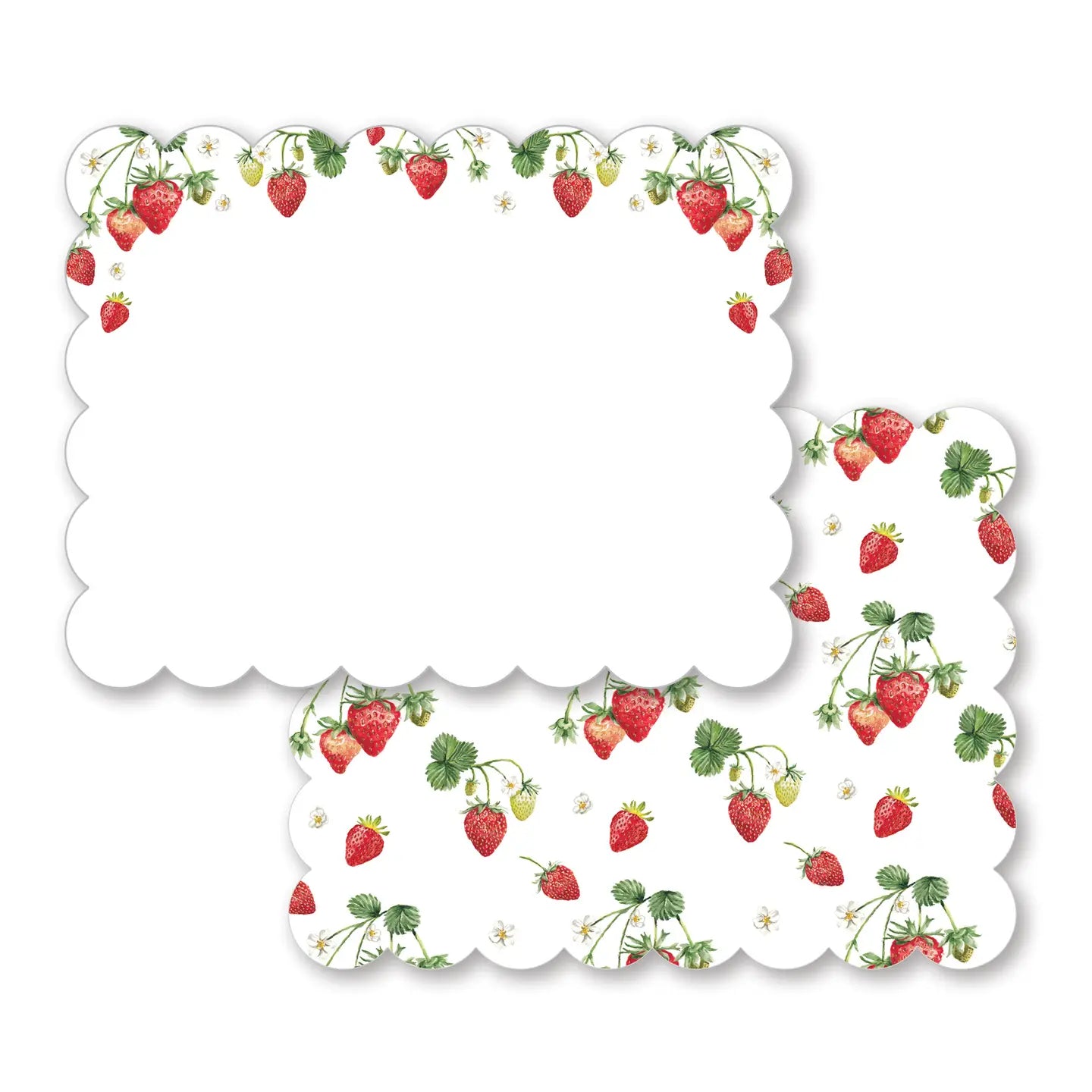 Strawberry Scalloped Stationery