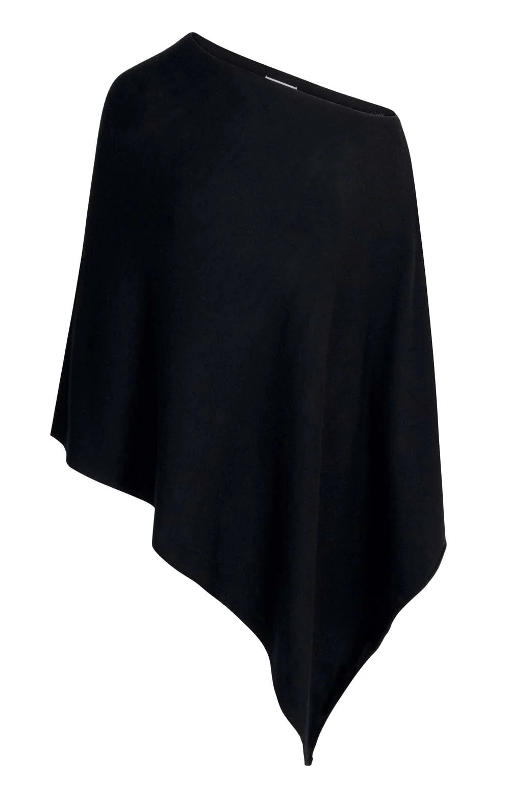 Cashmere Poncho Black