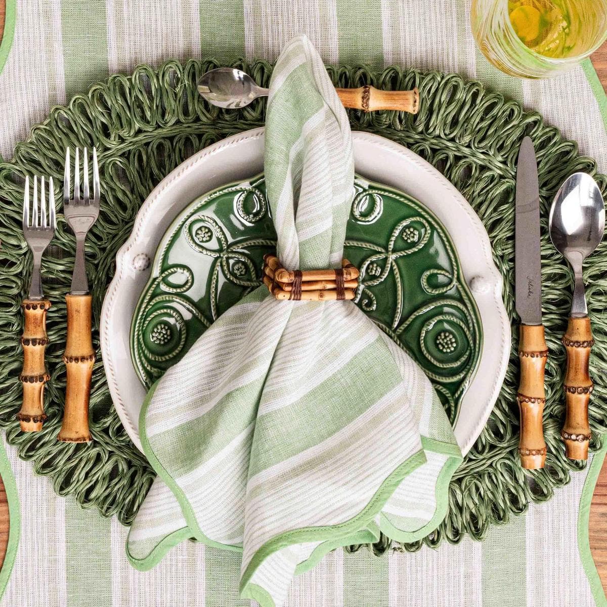 Natural Bamboo 5 Piece Place Setting