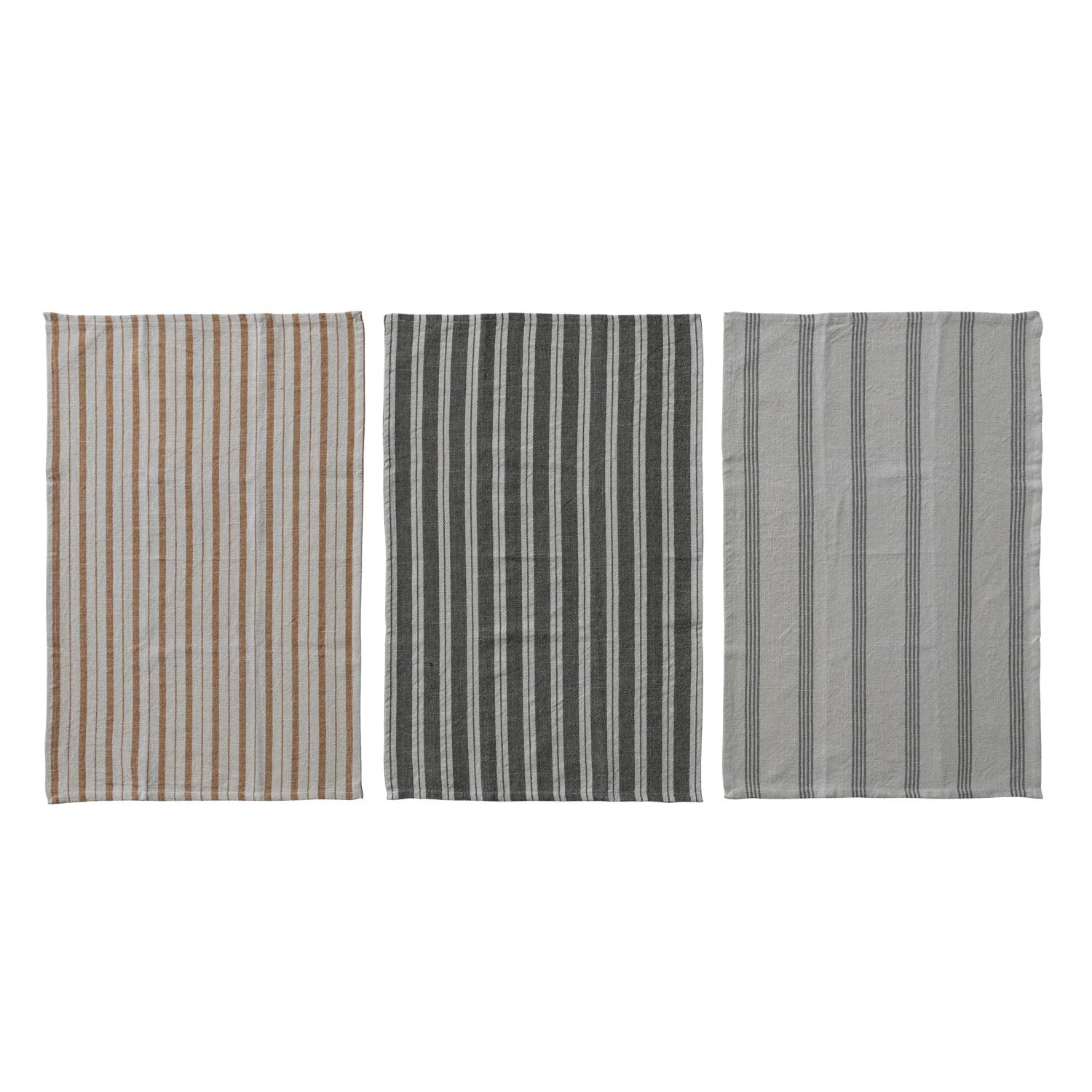 Striped Woven Cotton Slub Tea Towel