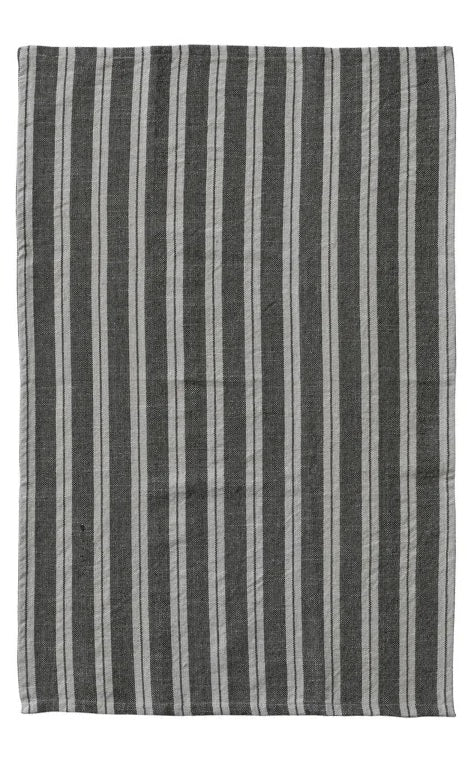 Striped Woven Cotton Slub Tea Towel