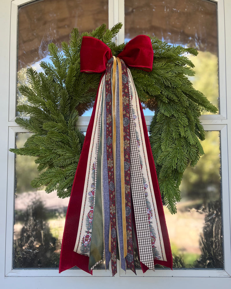 Old Saint Nick Wreath Ribbon