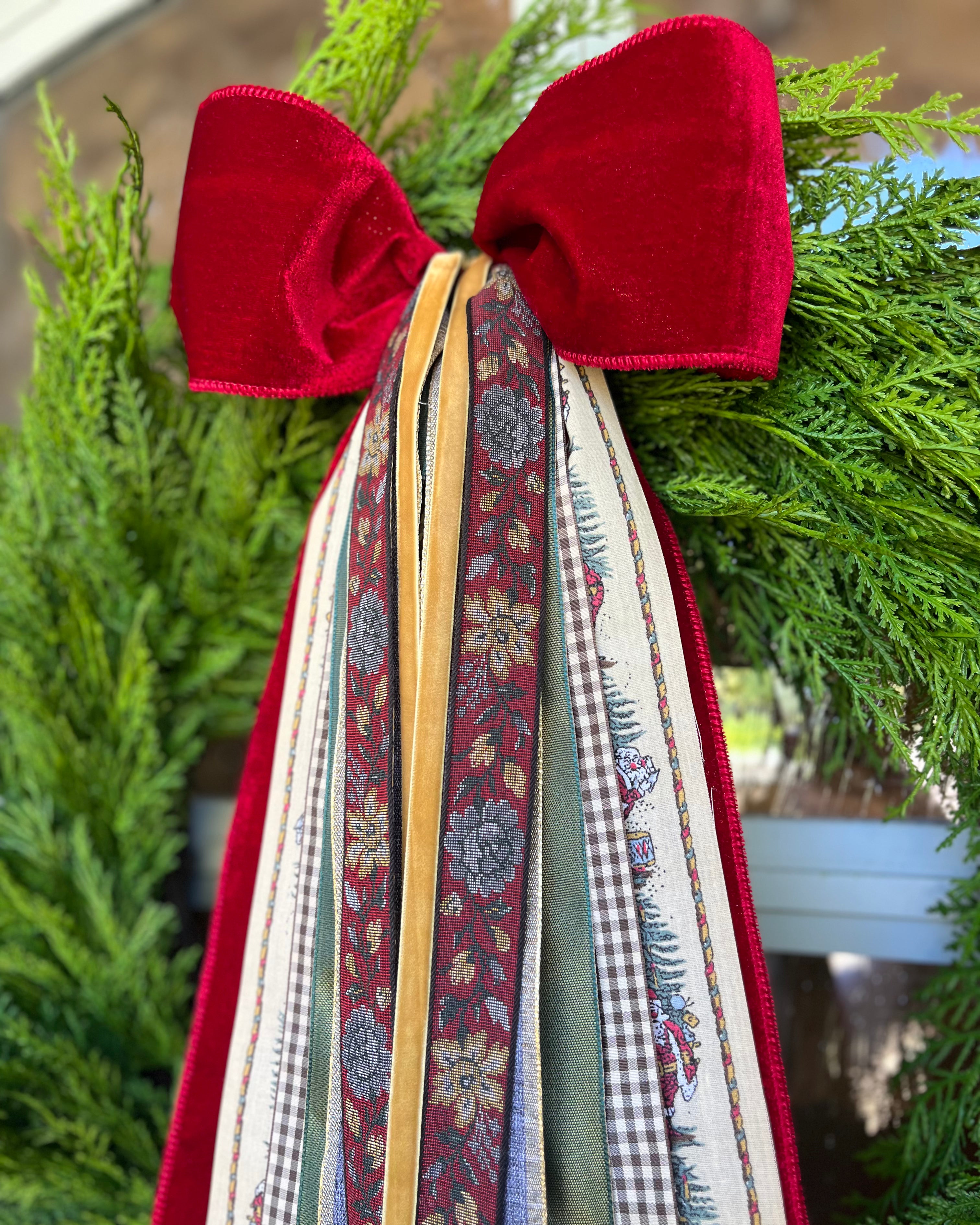 Old Saint Nick Wreath Ribbon
