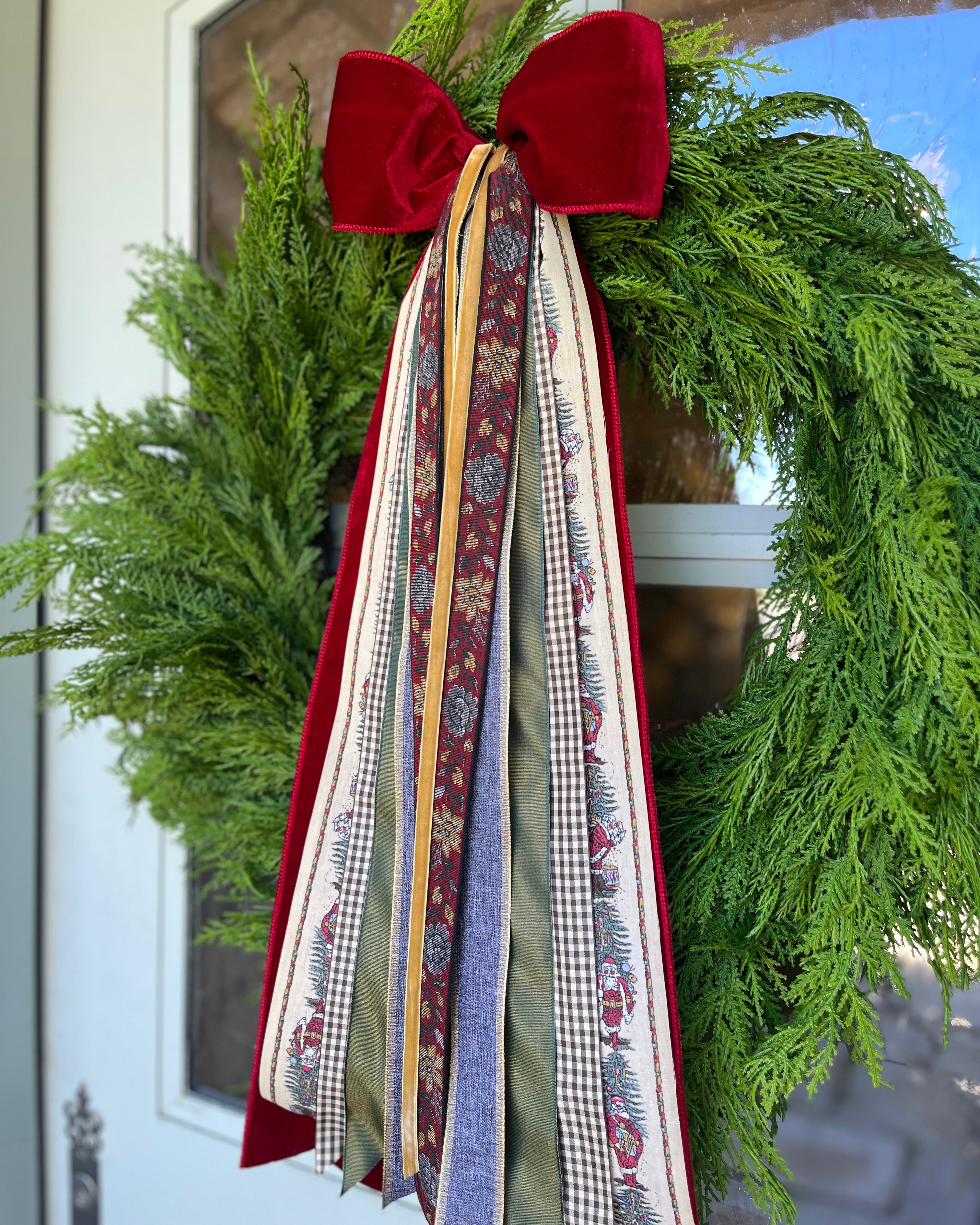 Old Saint Nick Wreath Ribbon