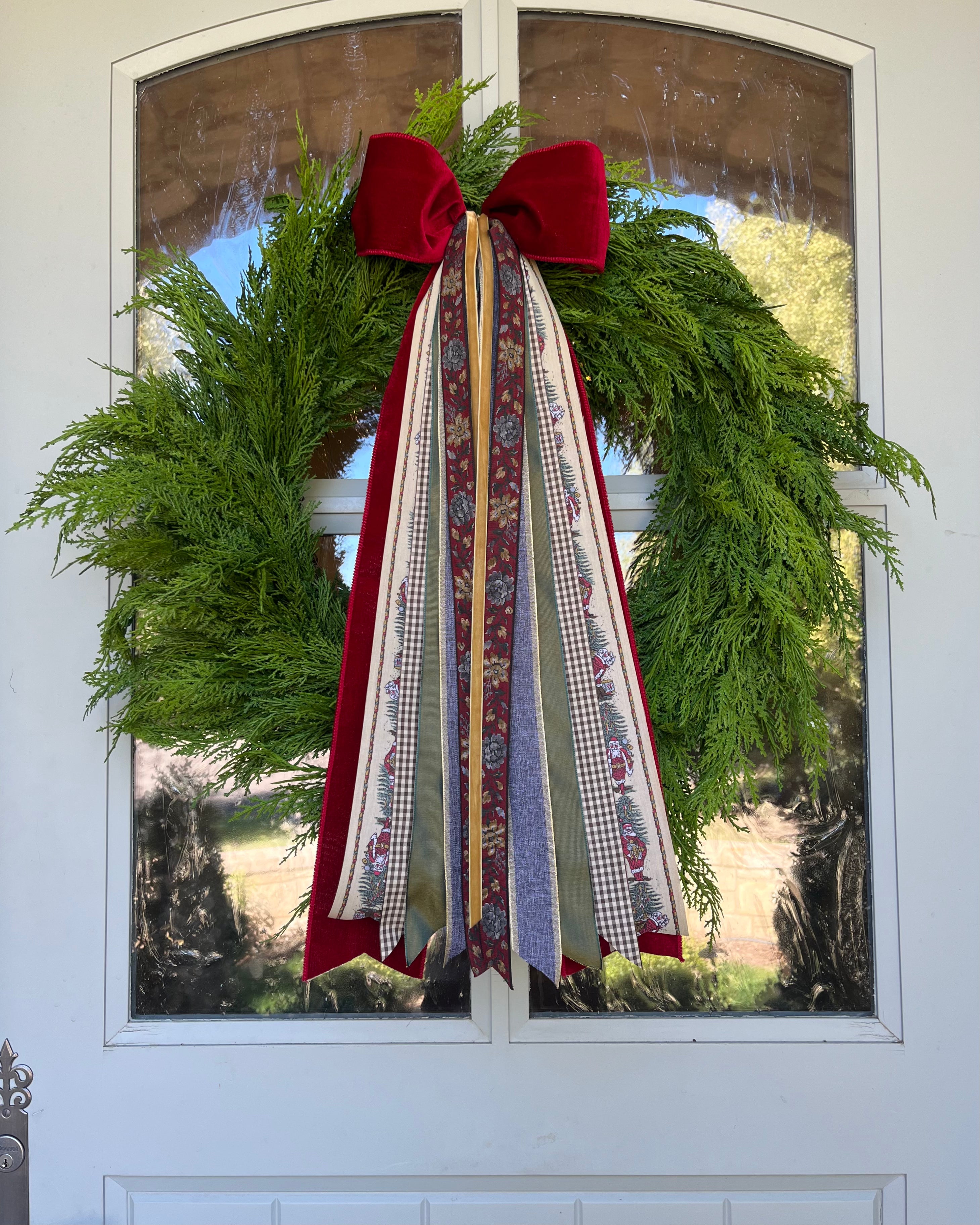 Old Saint Nick Wreath Ribbon