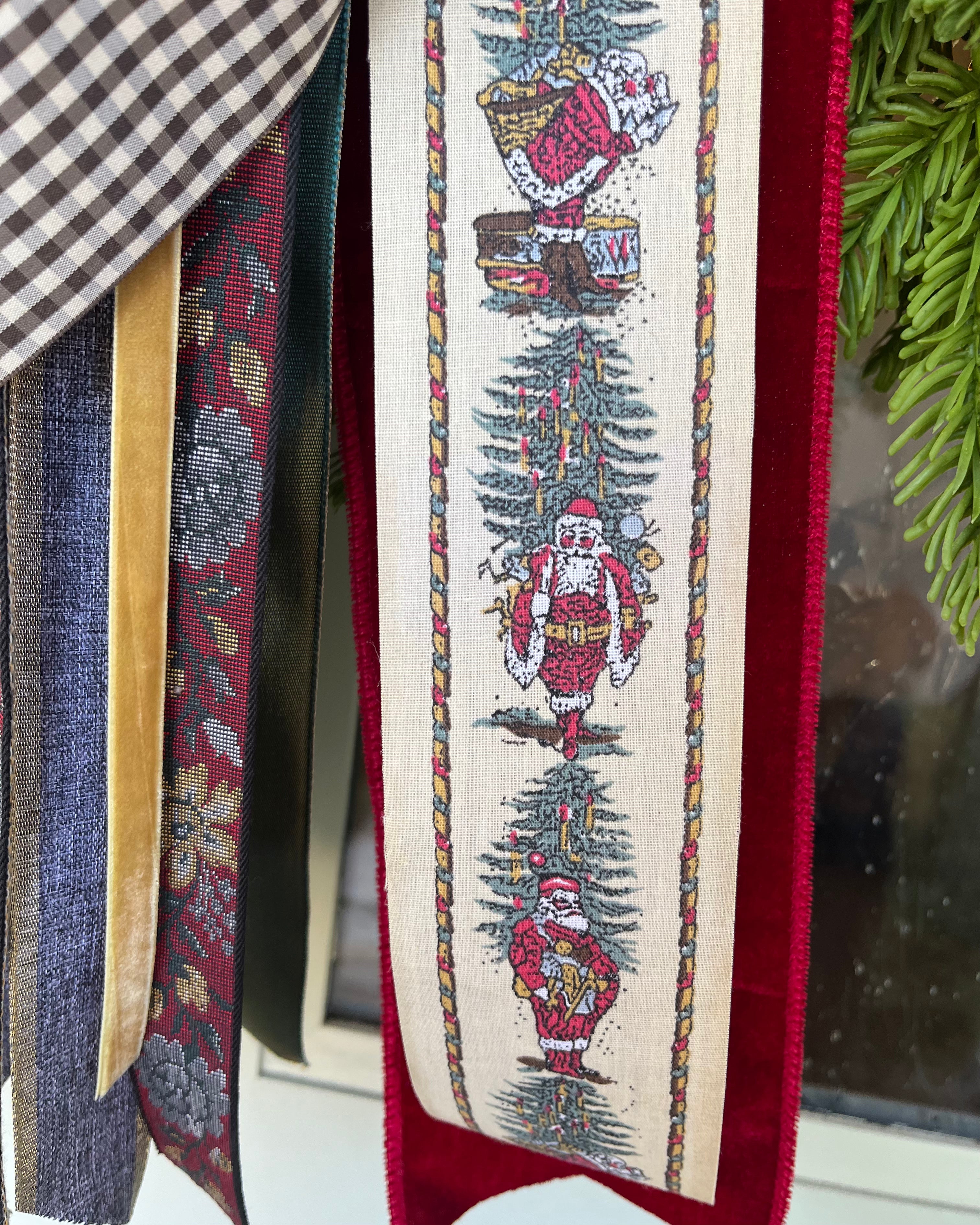 Old Saint Nick Wreath Ribbon