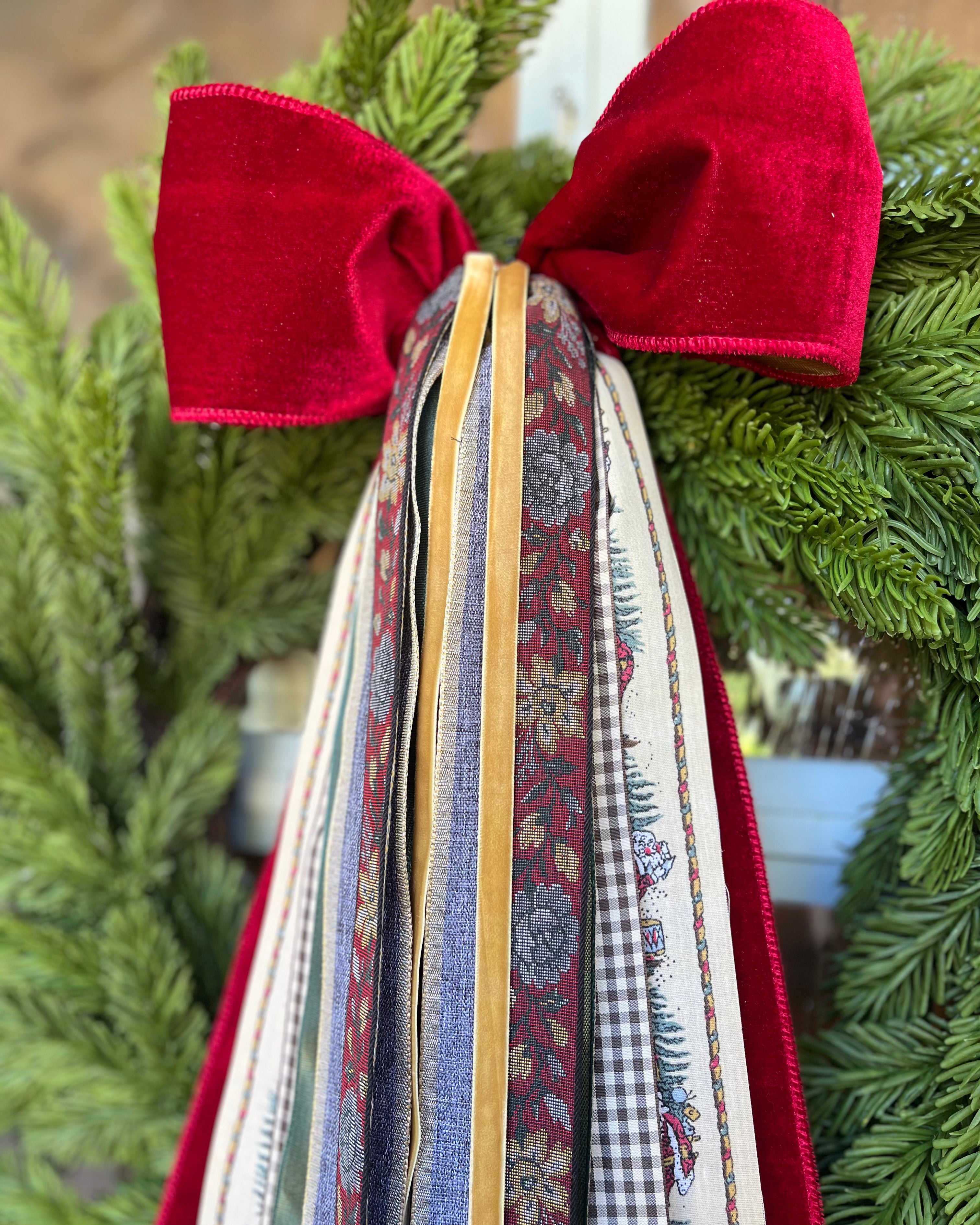 Old Saint Nick Wreath Ribbon