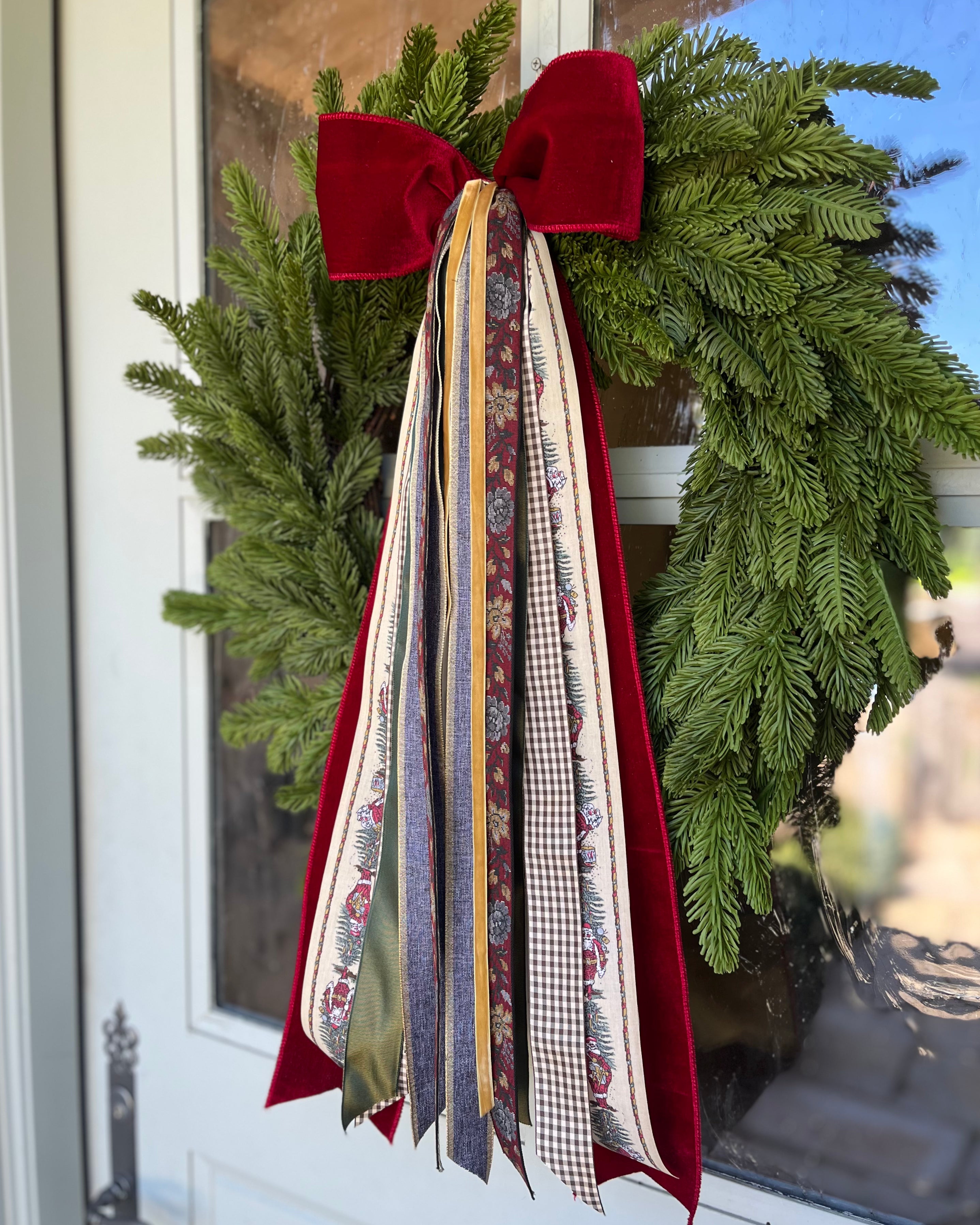 Old Saint Nick Wreath Ribbon