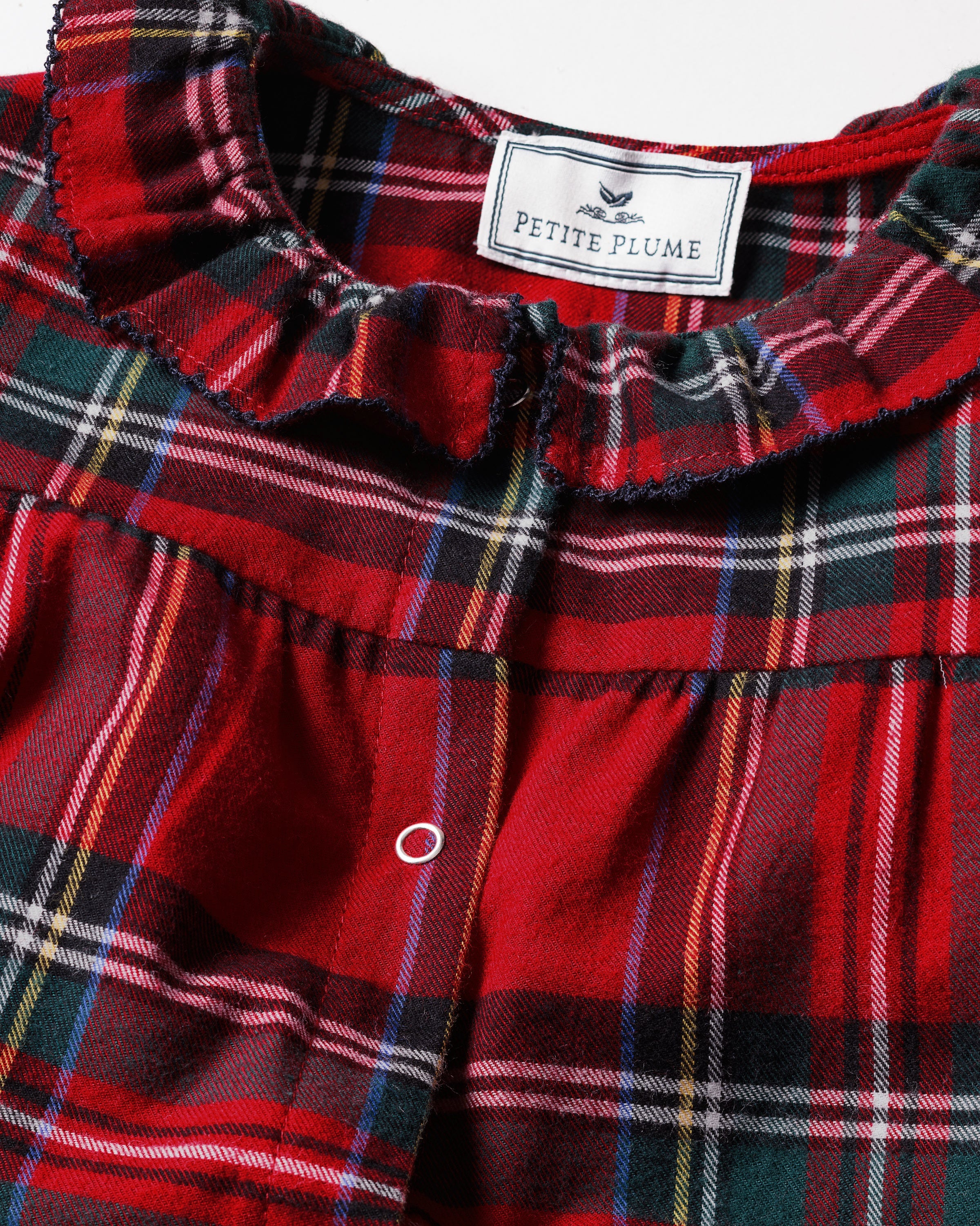 Baby's Brushed Twill Madeline Romper in Imperial Tartan