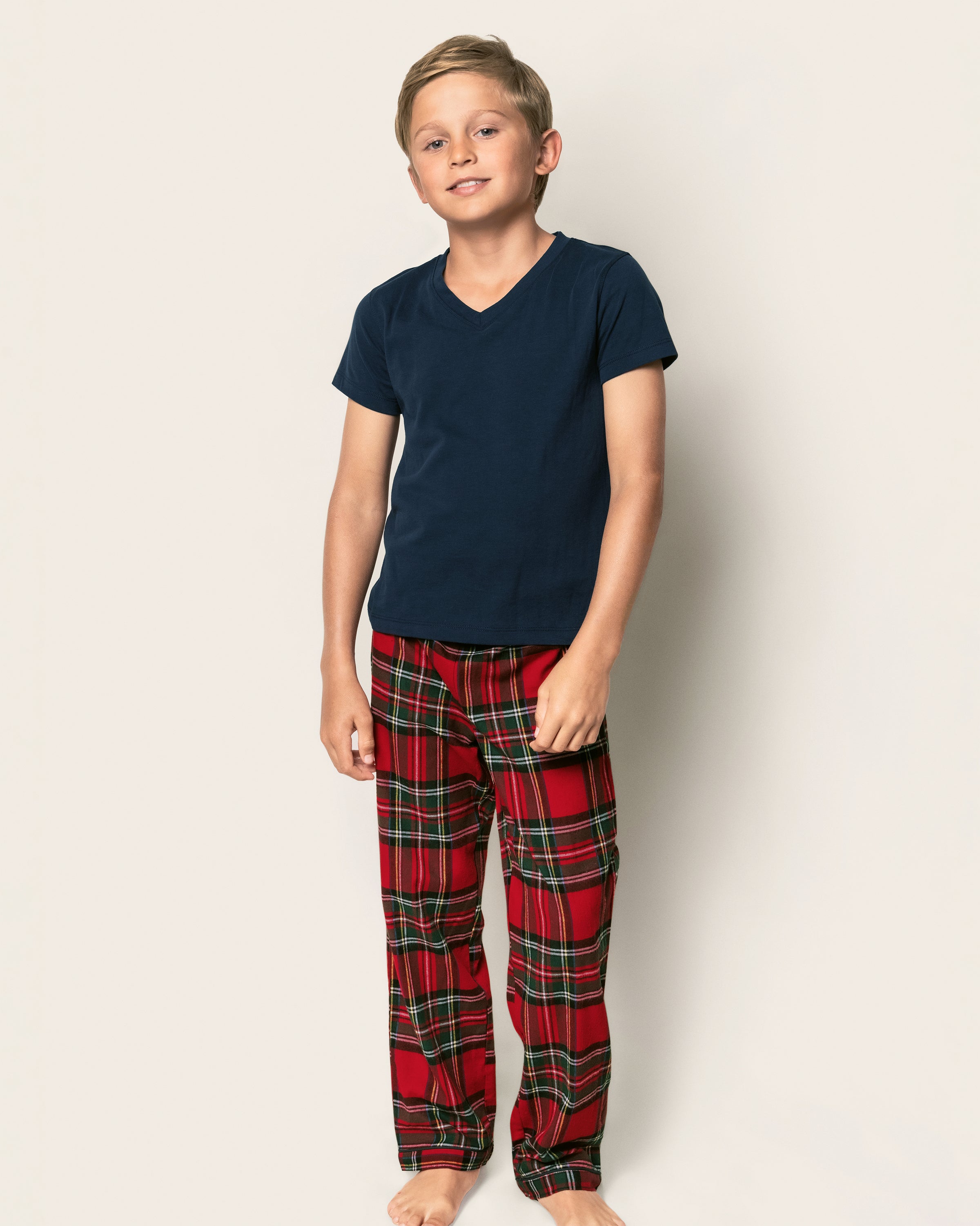 Kid's Brushed Twill Pajama Pants in Imperial Tartan