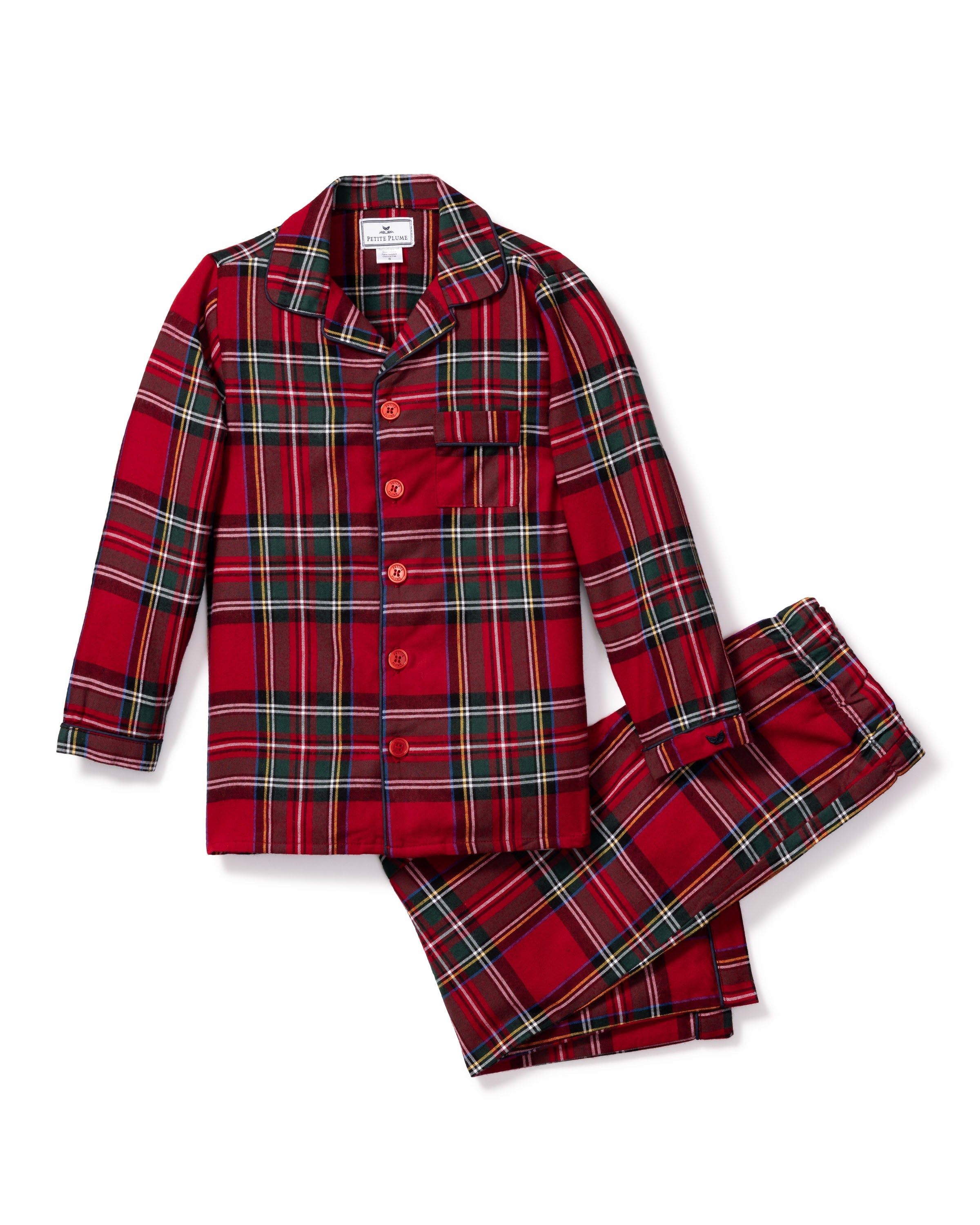 Kid's Brushed Twill Pajama Set in Imperial Tartan