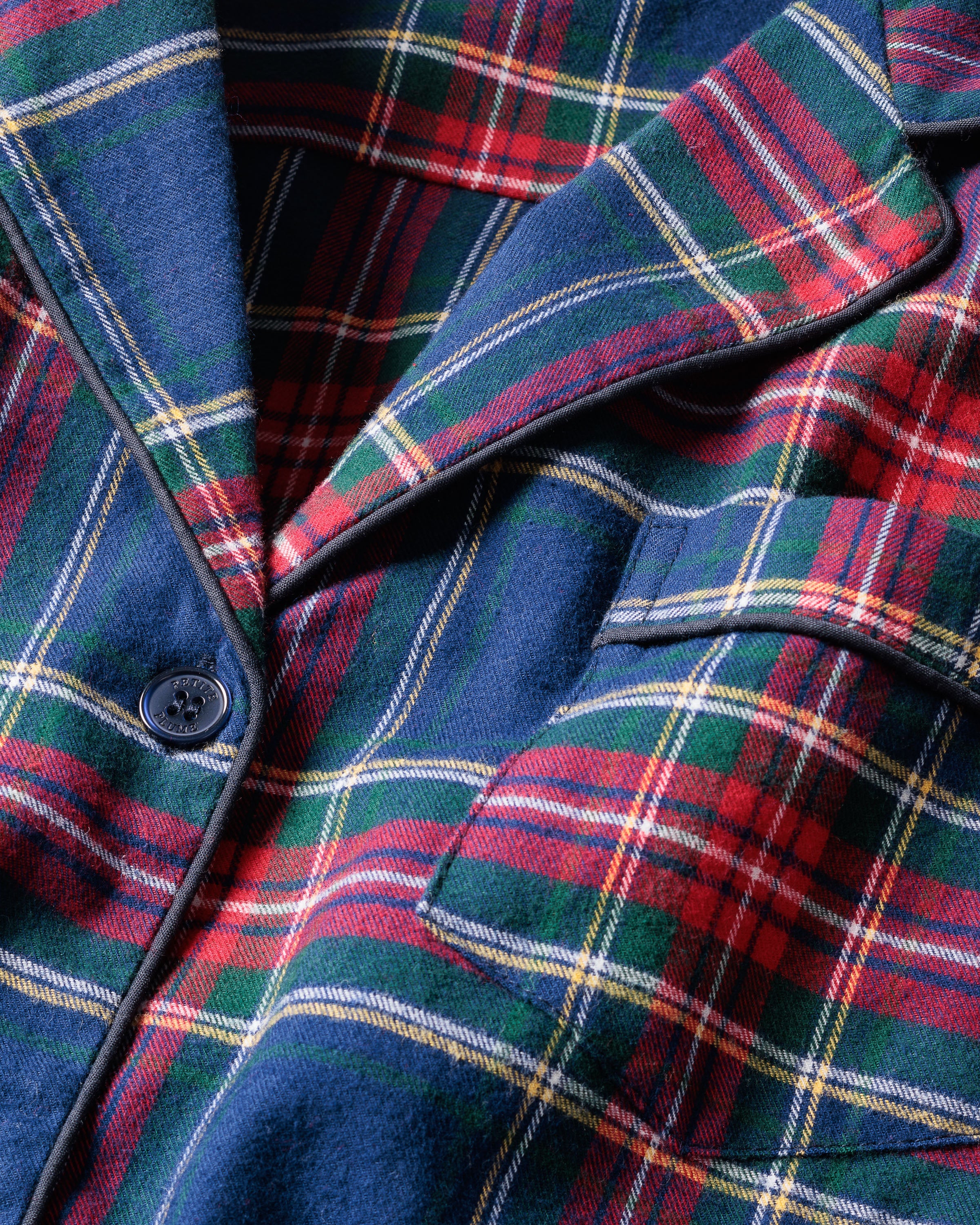 Kid's Brushed Twill Pajama Set in Windsor Tartan