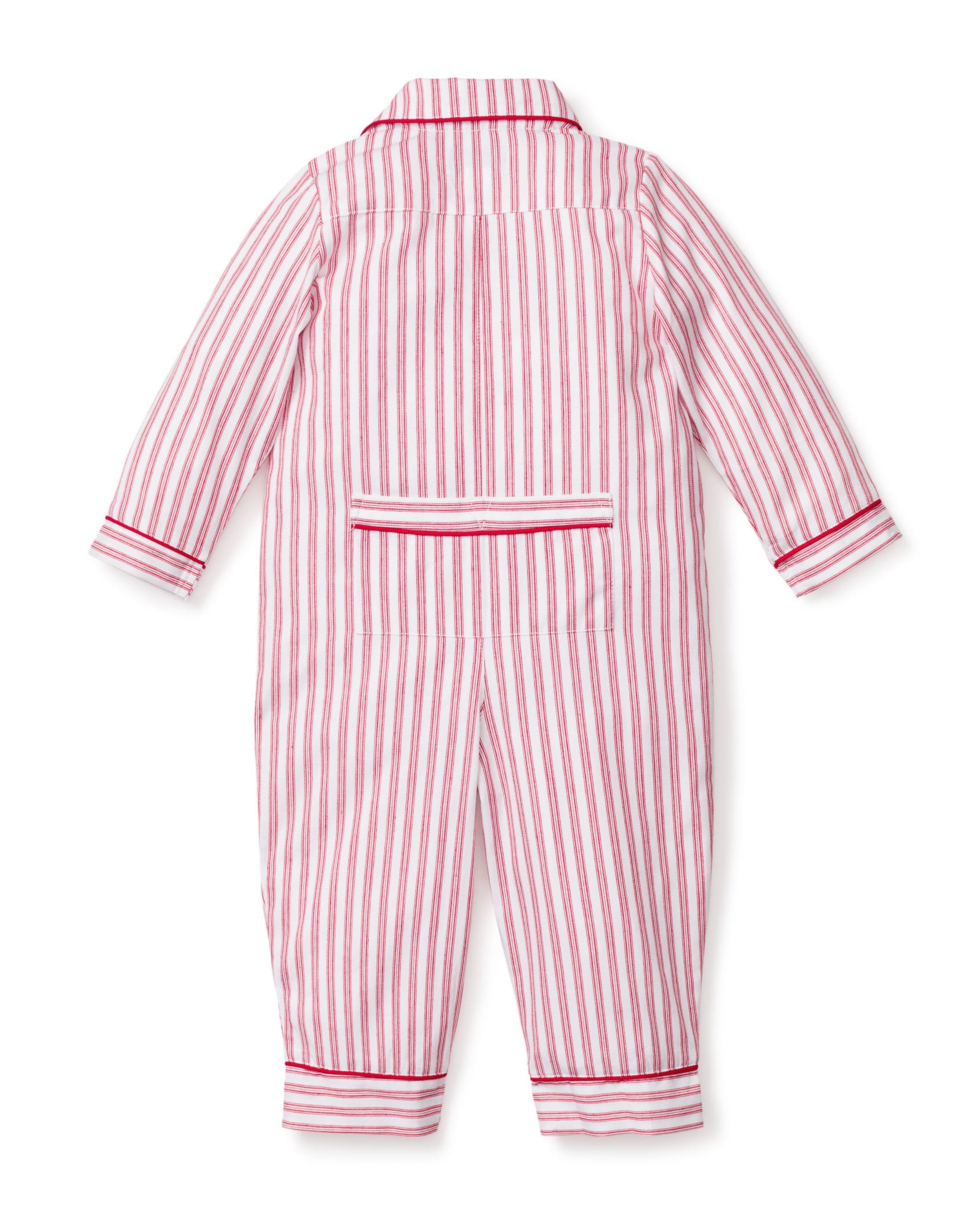 Baby's Twill Classic Romper in Antique Red Ticking