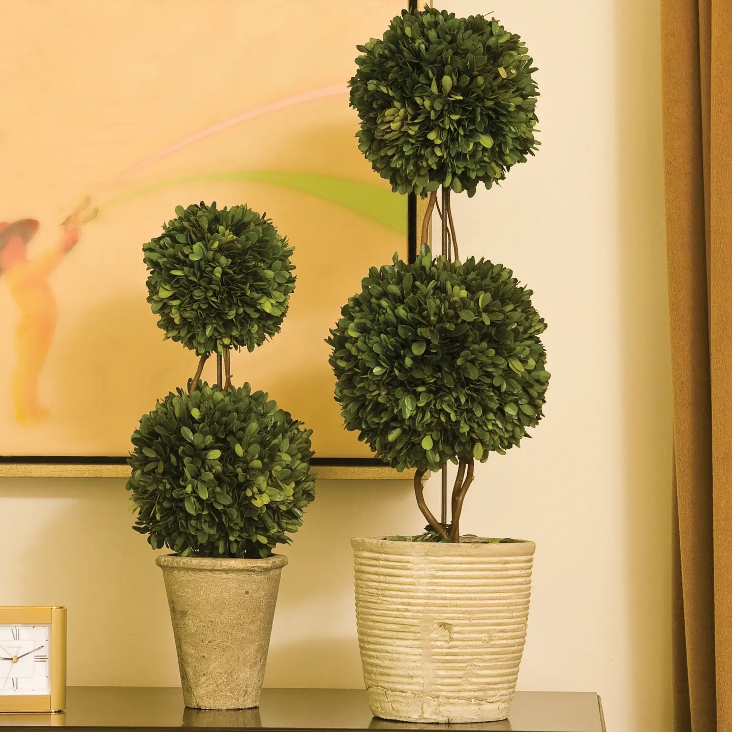 Boxwood Double Sphere Topiary 20"