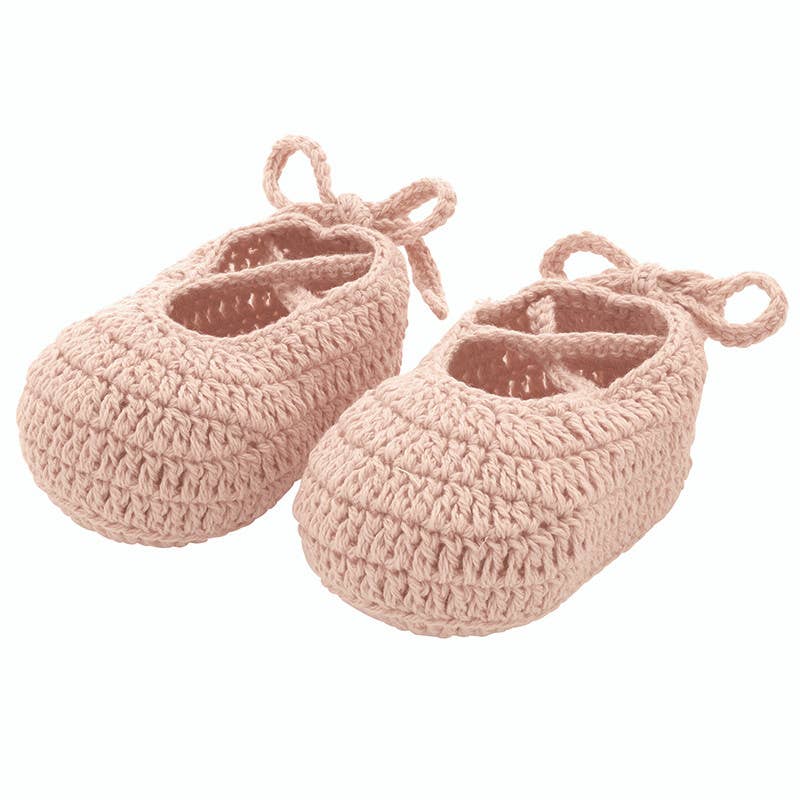 Knit Ballerina Baby Booties