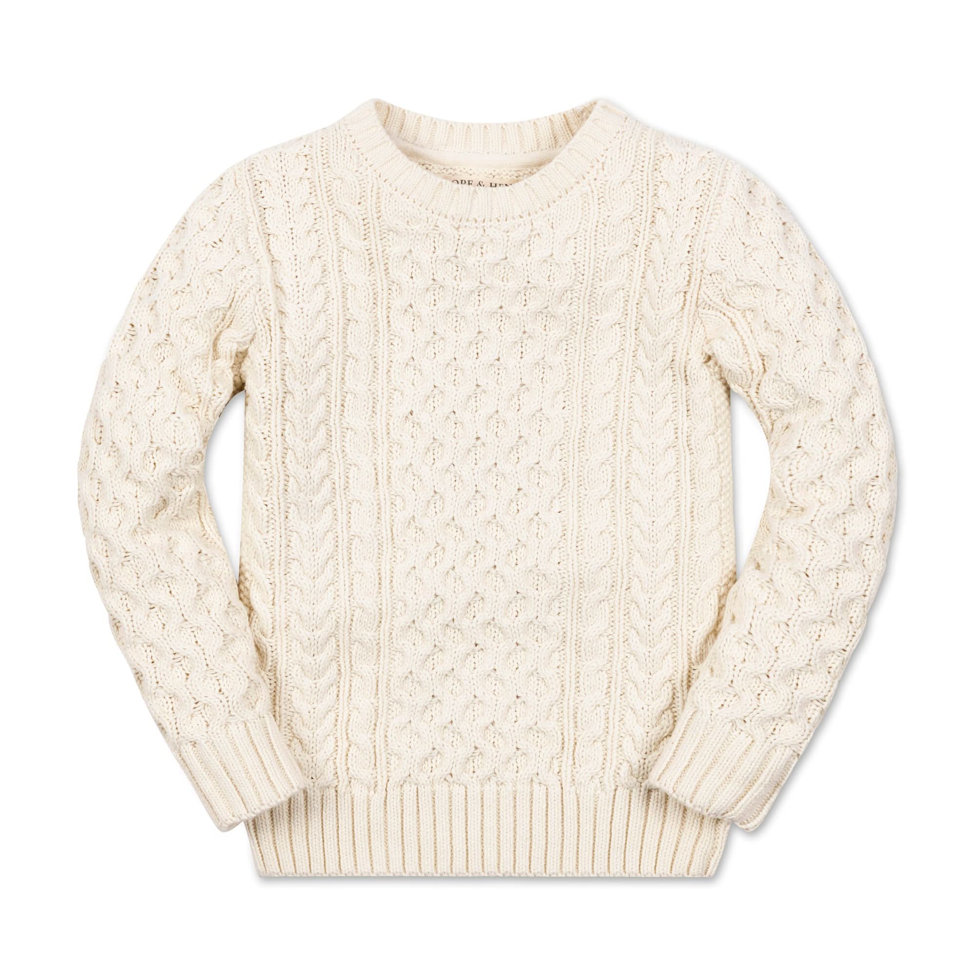 Organic Fisherman Sweater Ivory