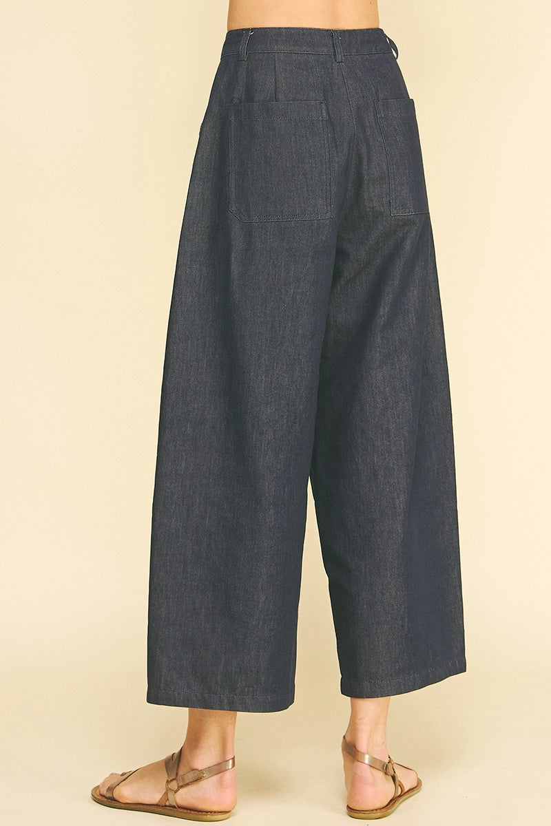 High Waist Barrel Dark Jean