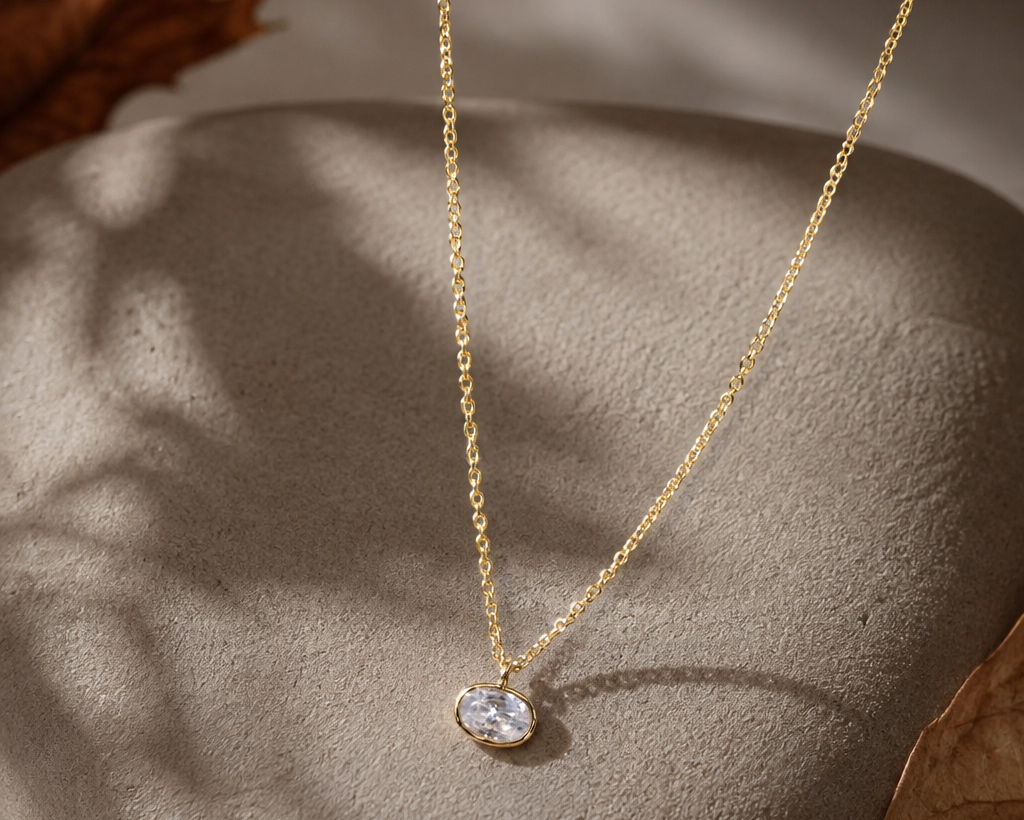 Shay Micro Bezel Necklace