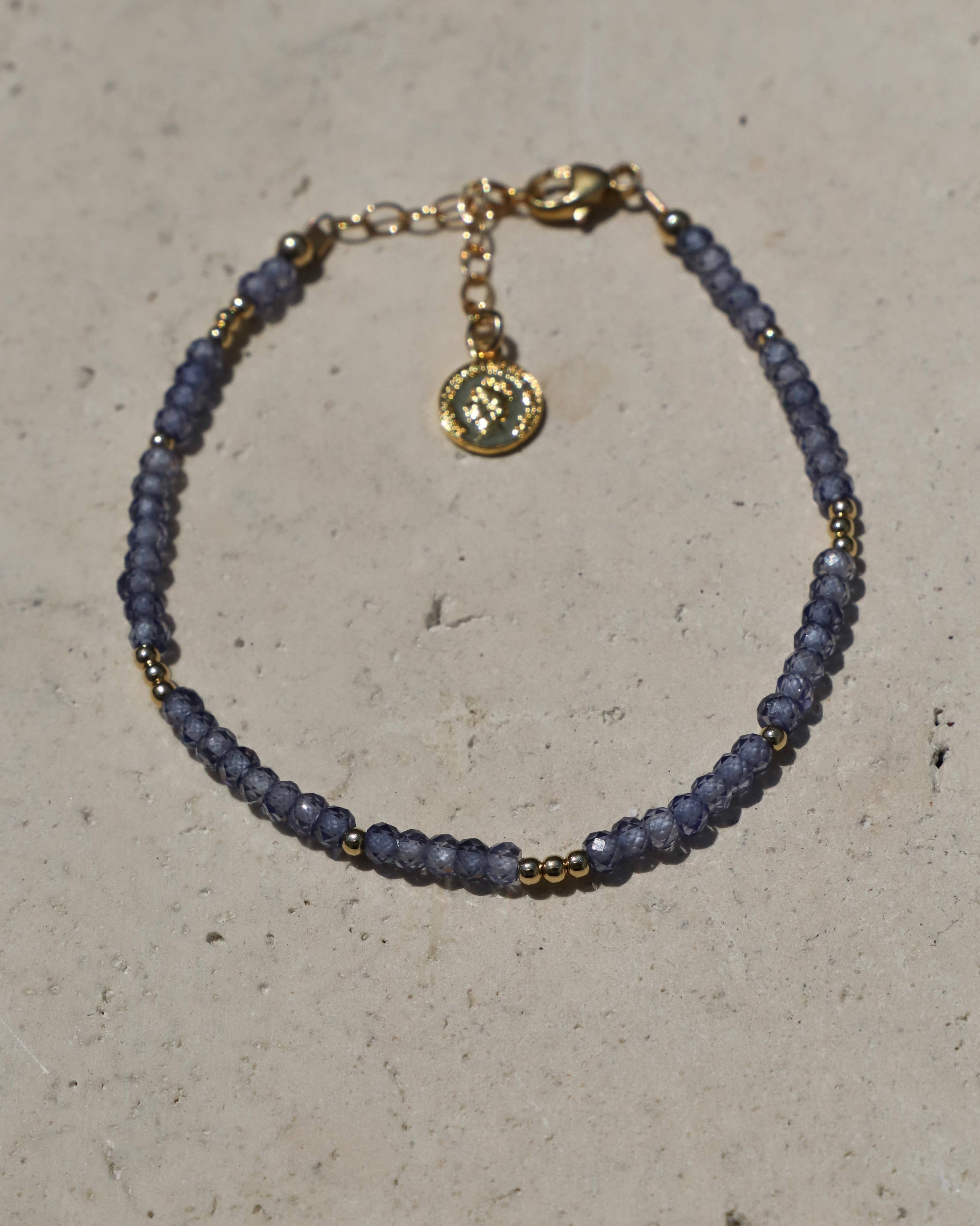 Tanzanite Beaded Bracelet
