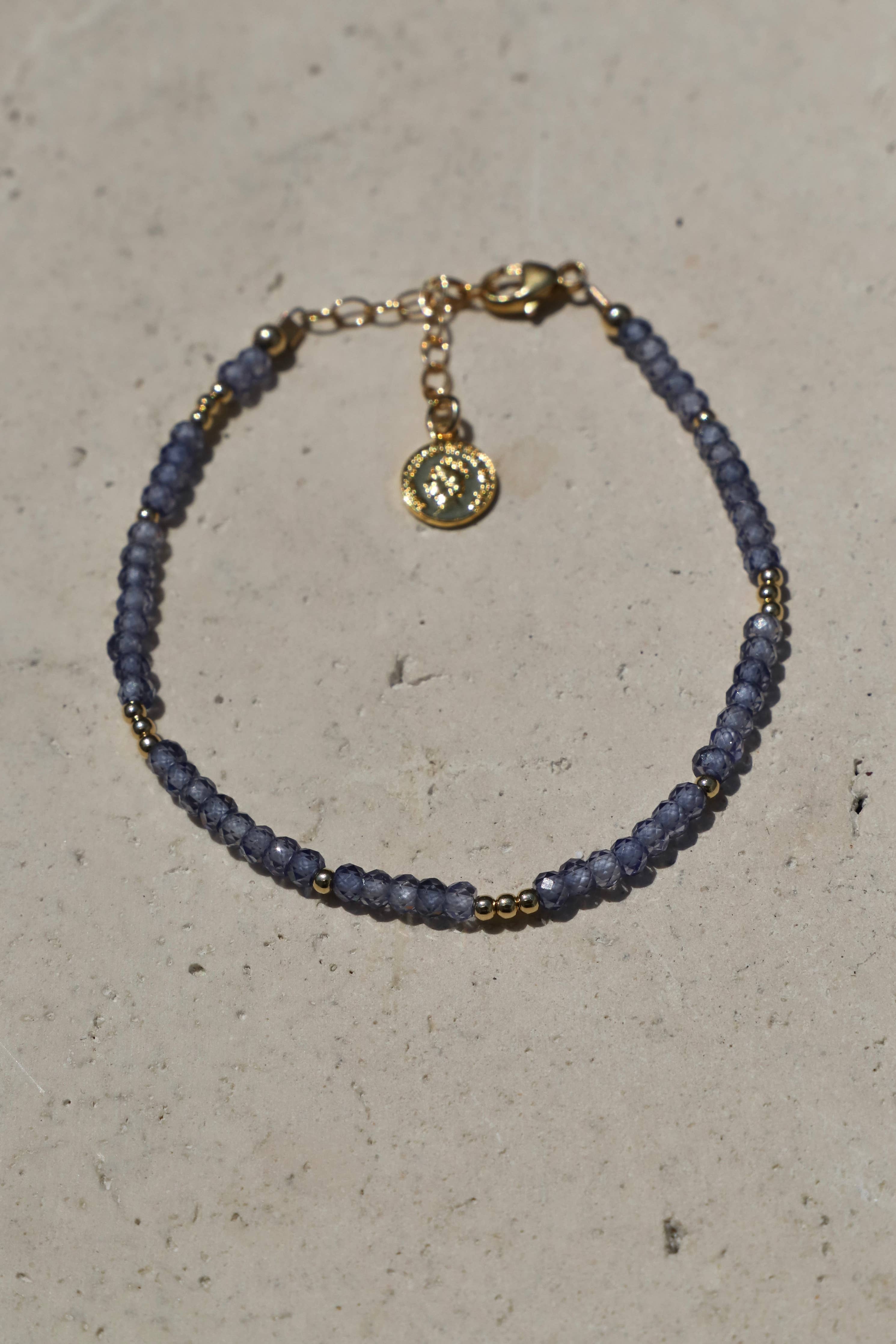 Tanzanite Beaded Bracelet
