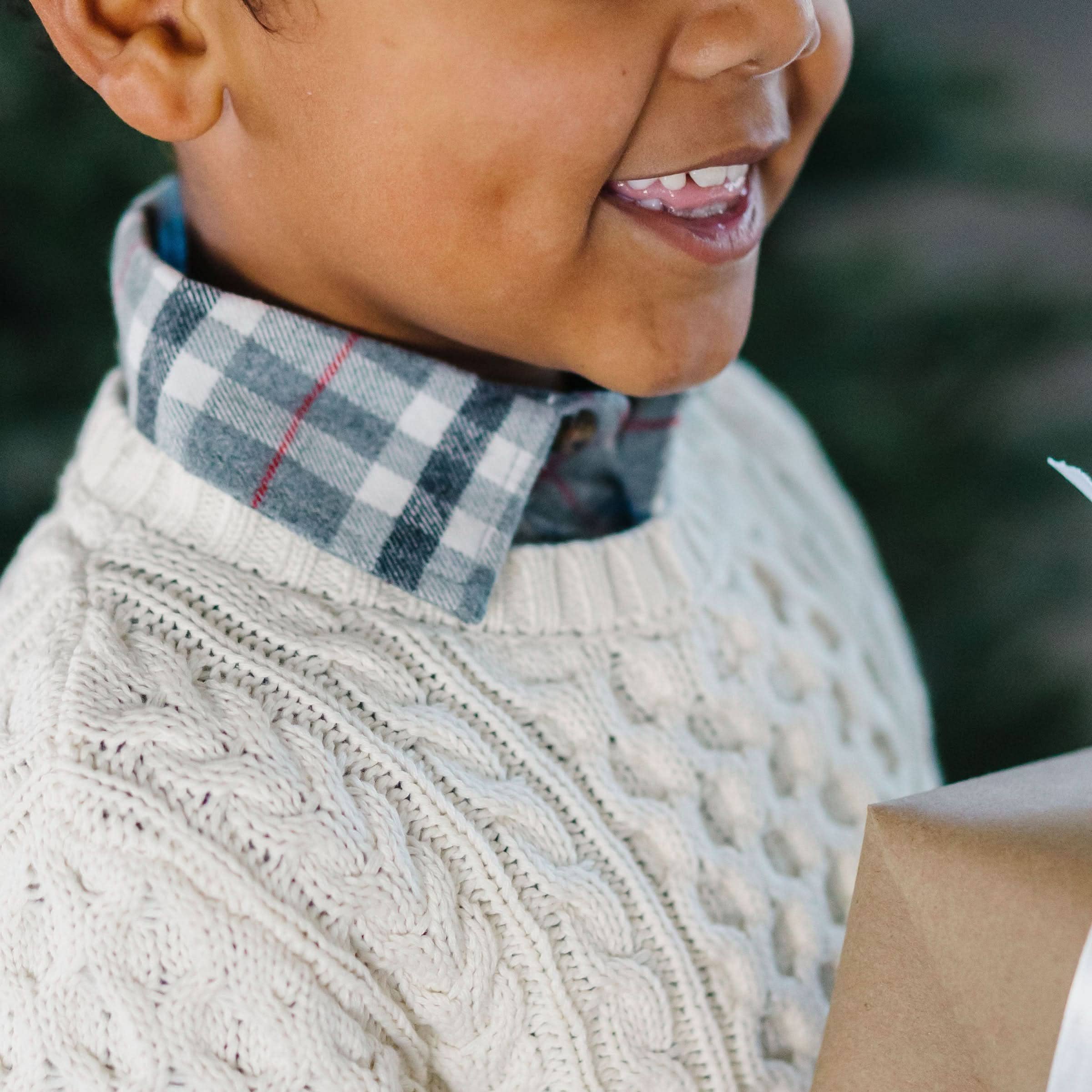 Organic Fisherman Sweater Ivory