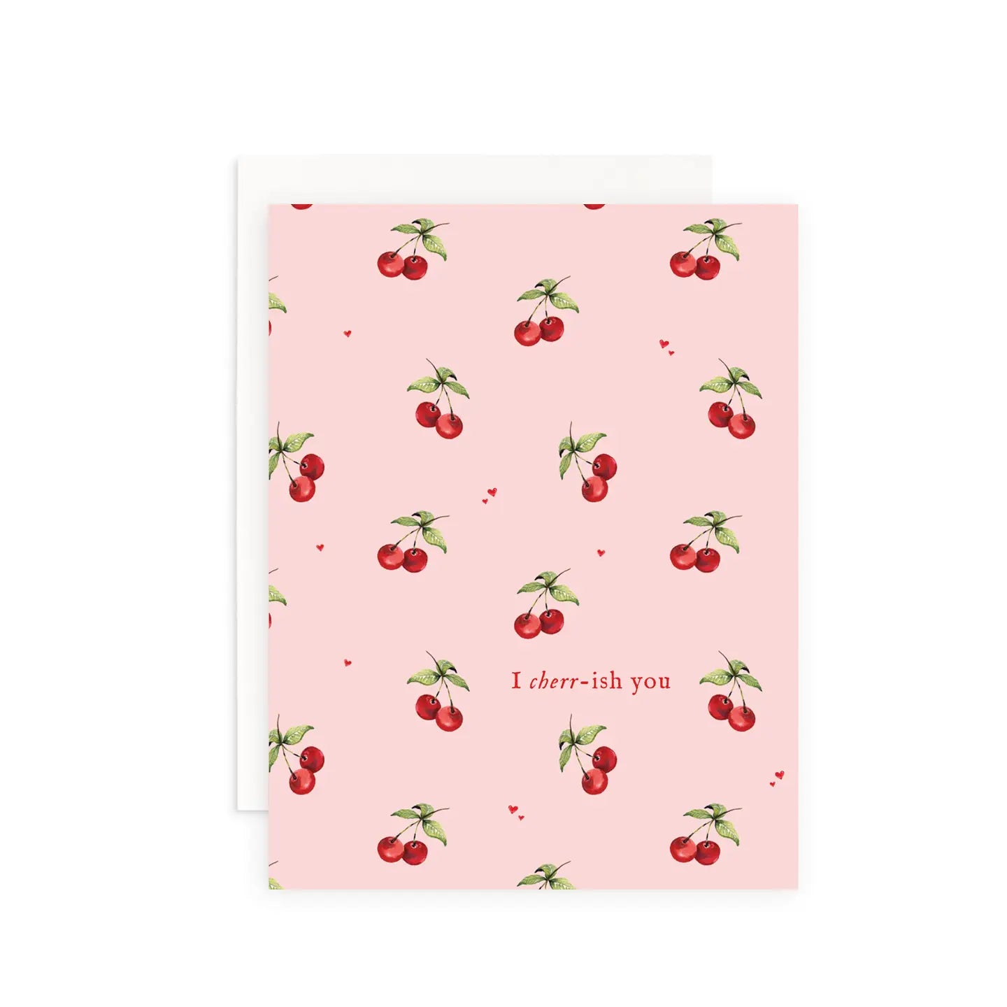 I Cherr-Ish You Valentine's Day Cherry Greeting Card