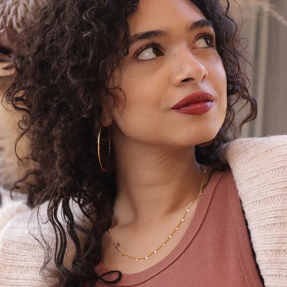 Tiny Dot Chain Necklace