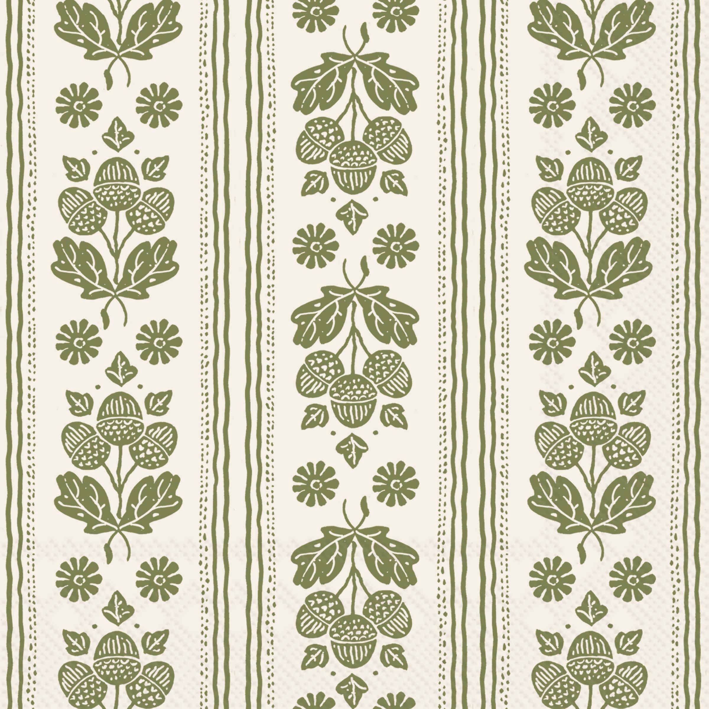 Autumn Green Cocktail Napkins