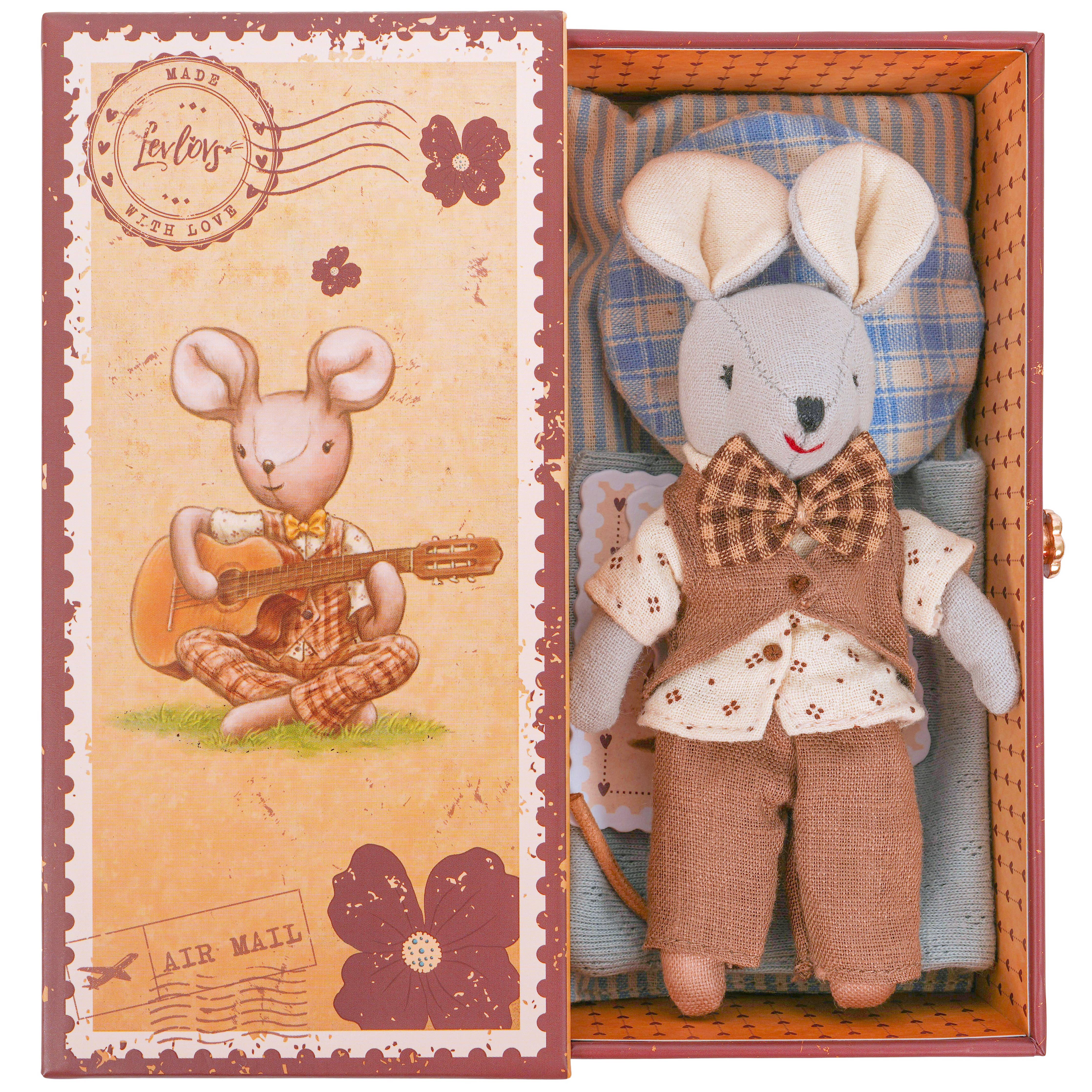 Mouse Liam in Stamp Holder Box