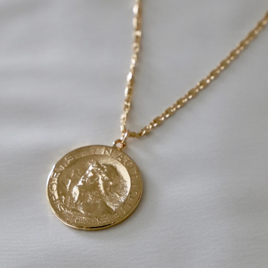 Vintage French Coin Necklace