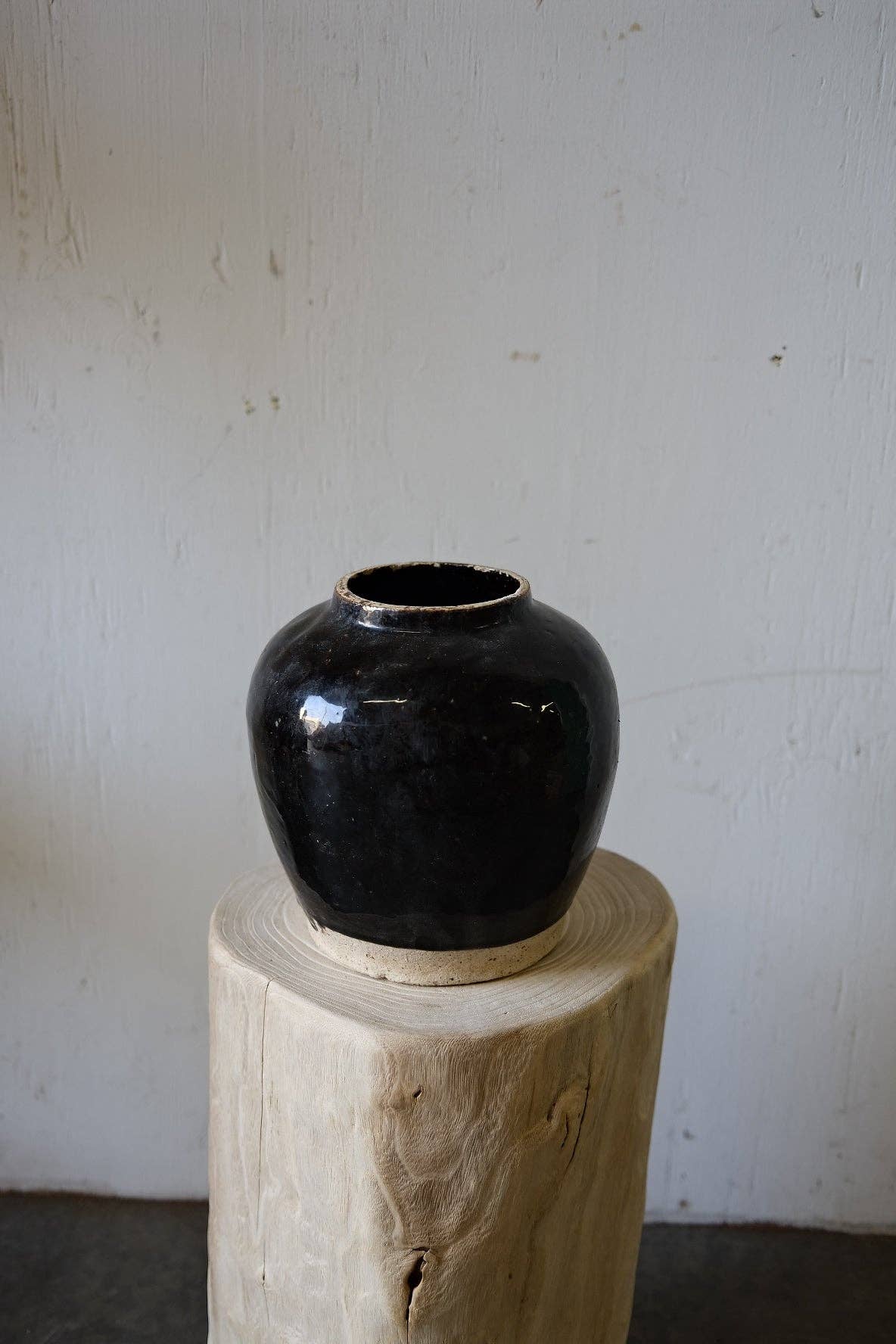 Black Glazed Pot