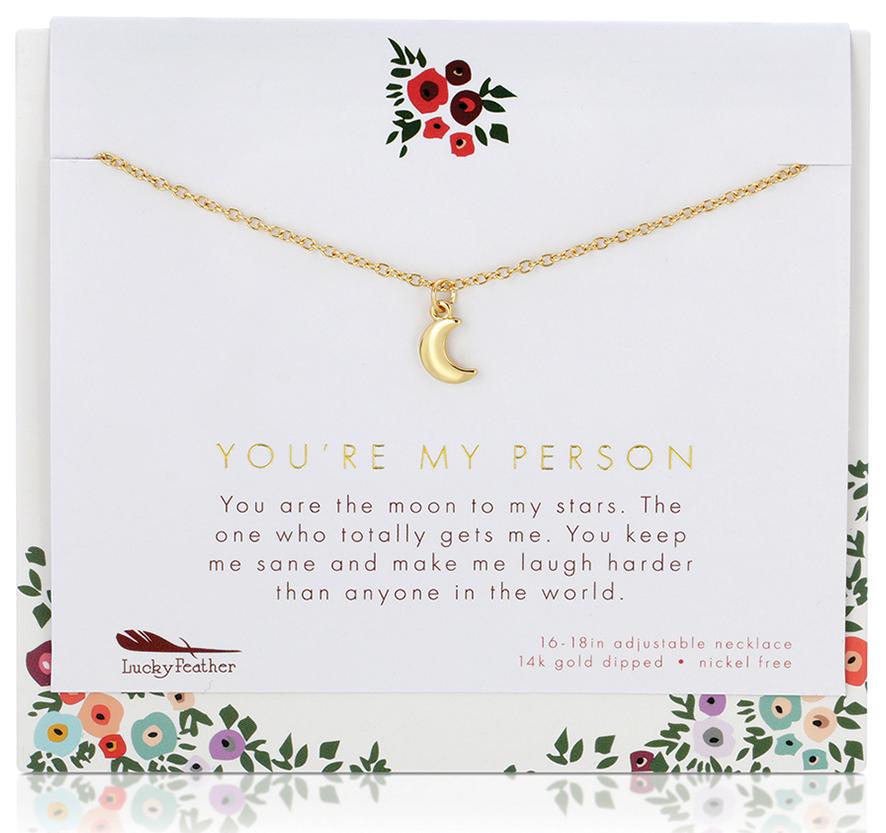 Friend/Family Necklace - + card/env - YOU ARE MY PERSON