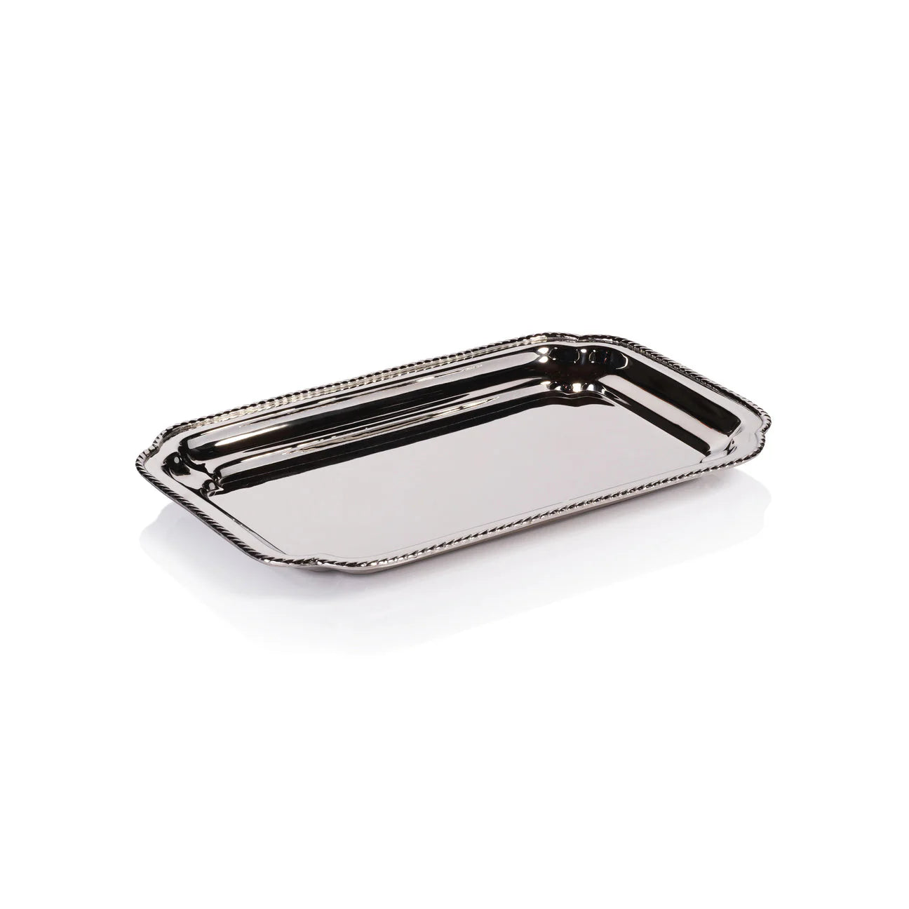 Andrea Brass Polished Nickel Tray