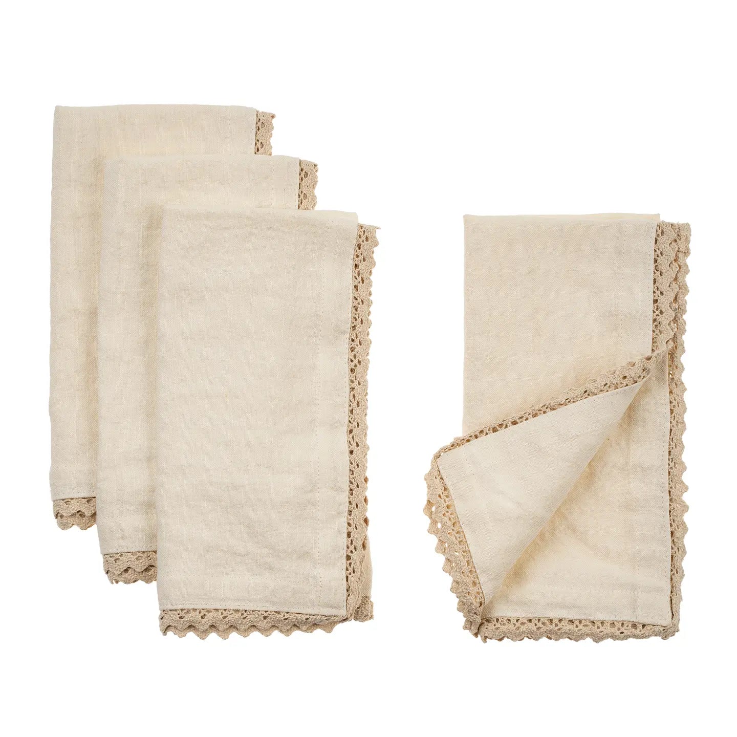 Maeve Lace Napkins, Off-White Lace