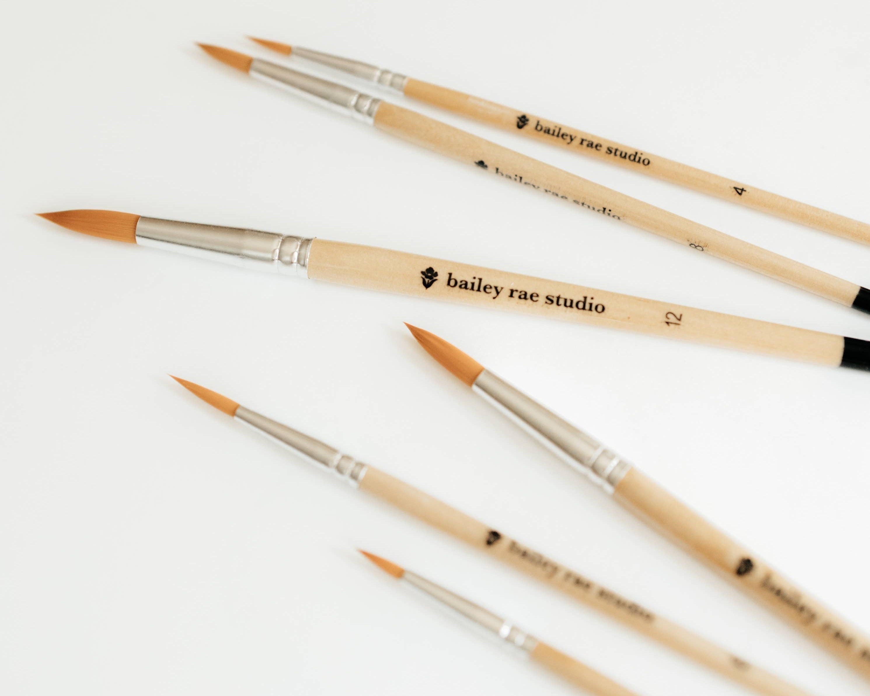 Round Tip Watercolor Brush Set