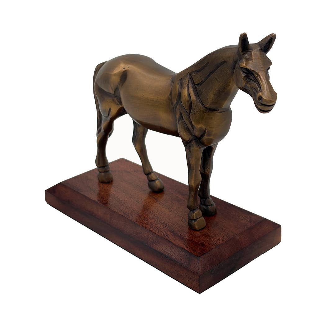 Antiqued Brass Horse