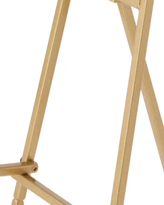 Satin Metal Easel, 7" H X 4.25" W X 4.5" D Gold