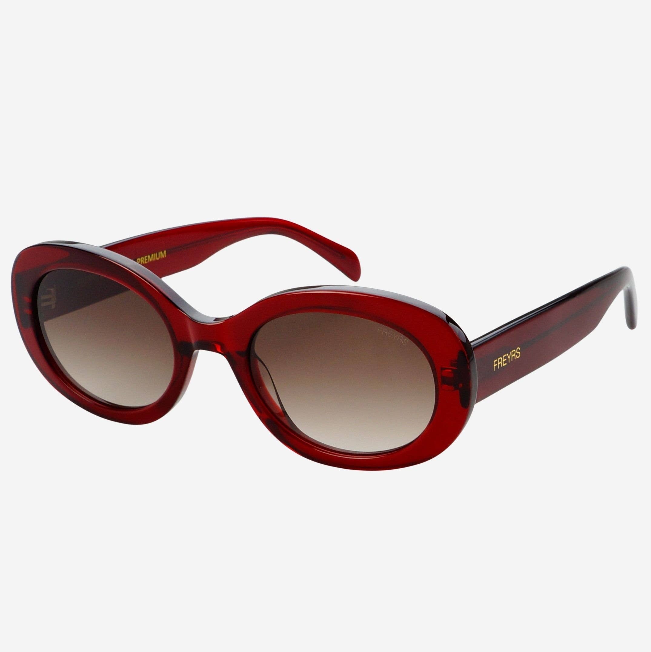 Aria Dark Cherry Womens Oval Sunglasses