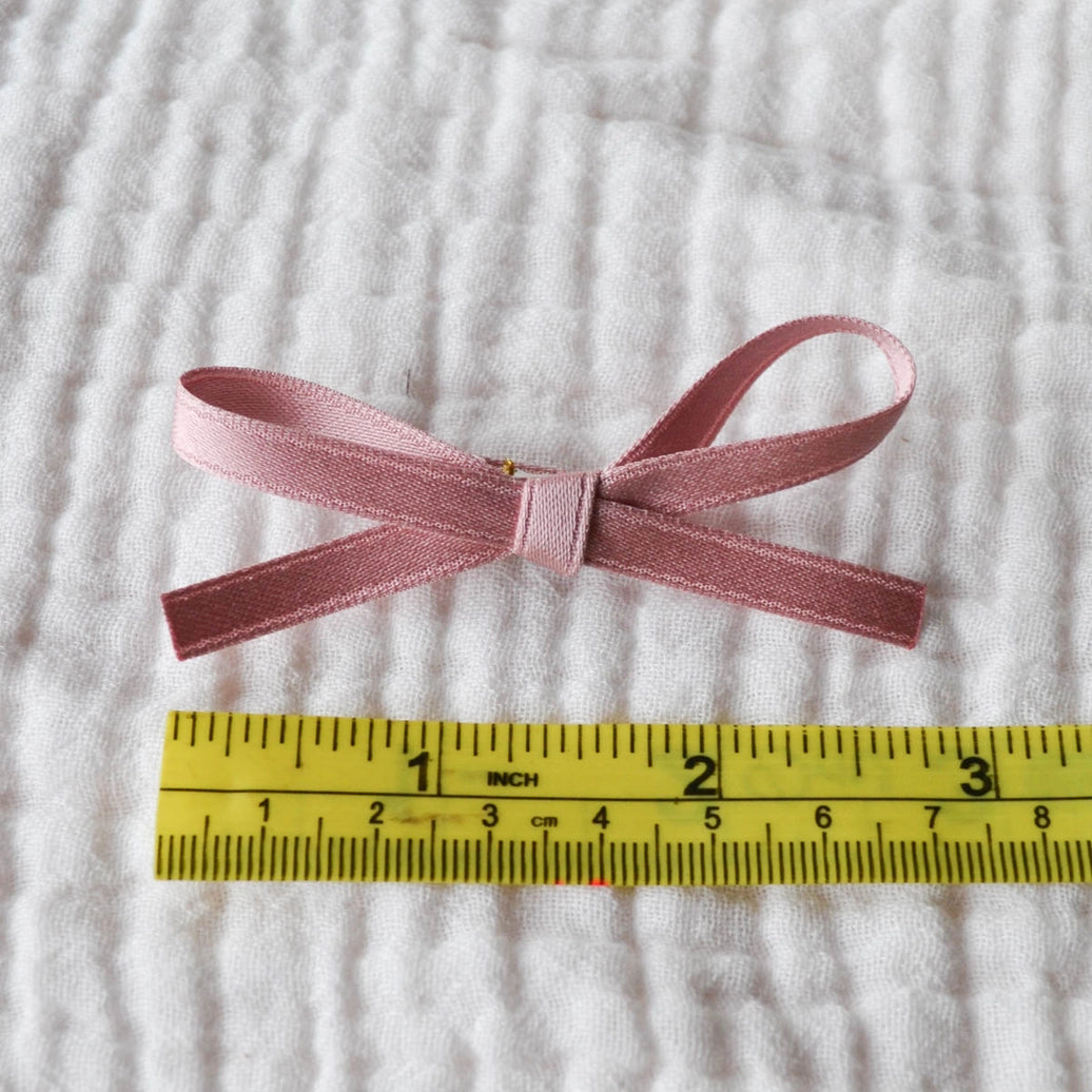 Satin Hair Ribbon Trio Set Pink