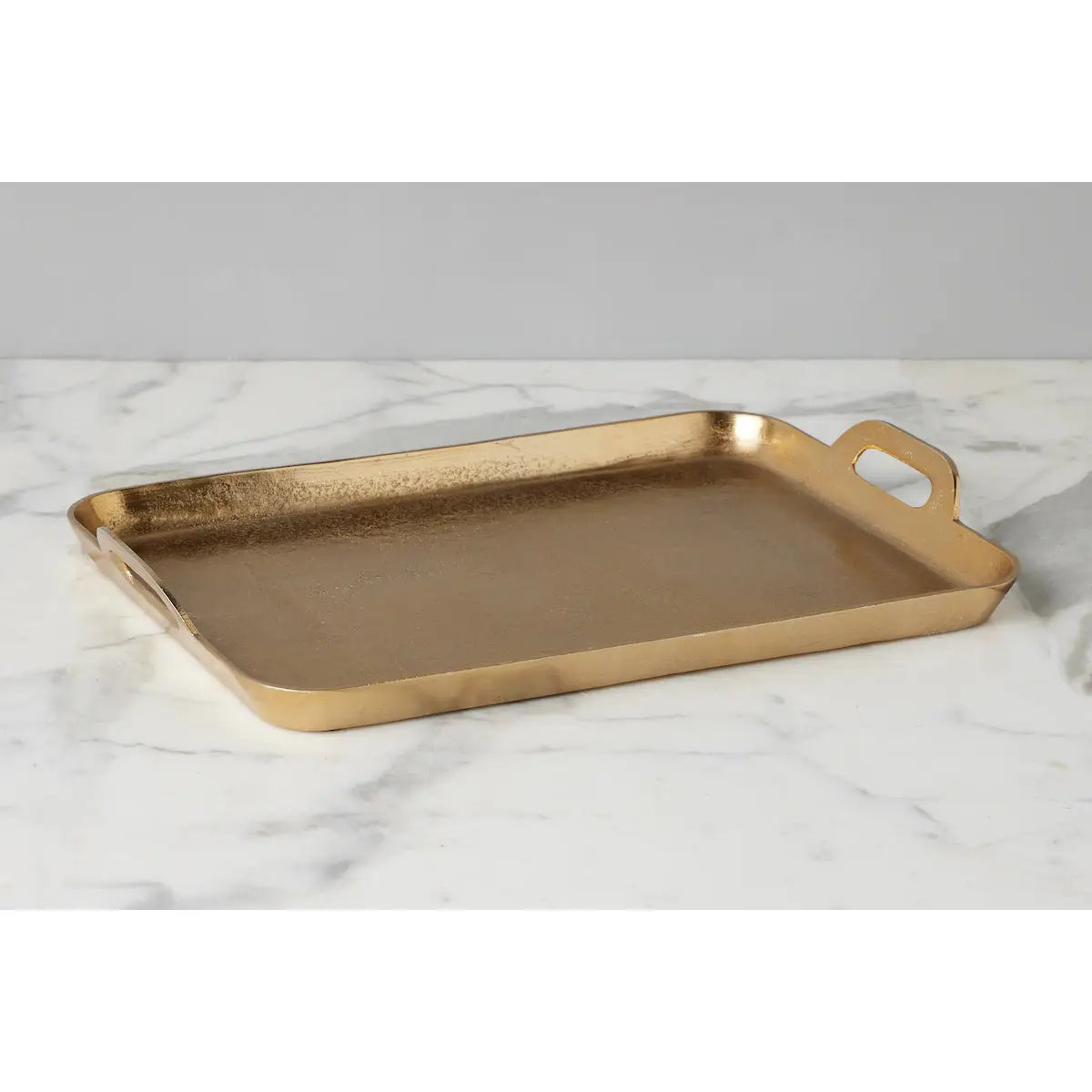 Gold Rectangle Metal Tray, Large