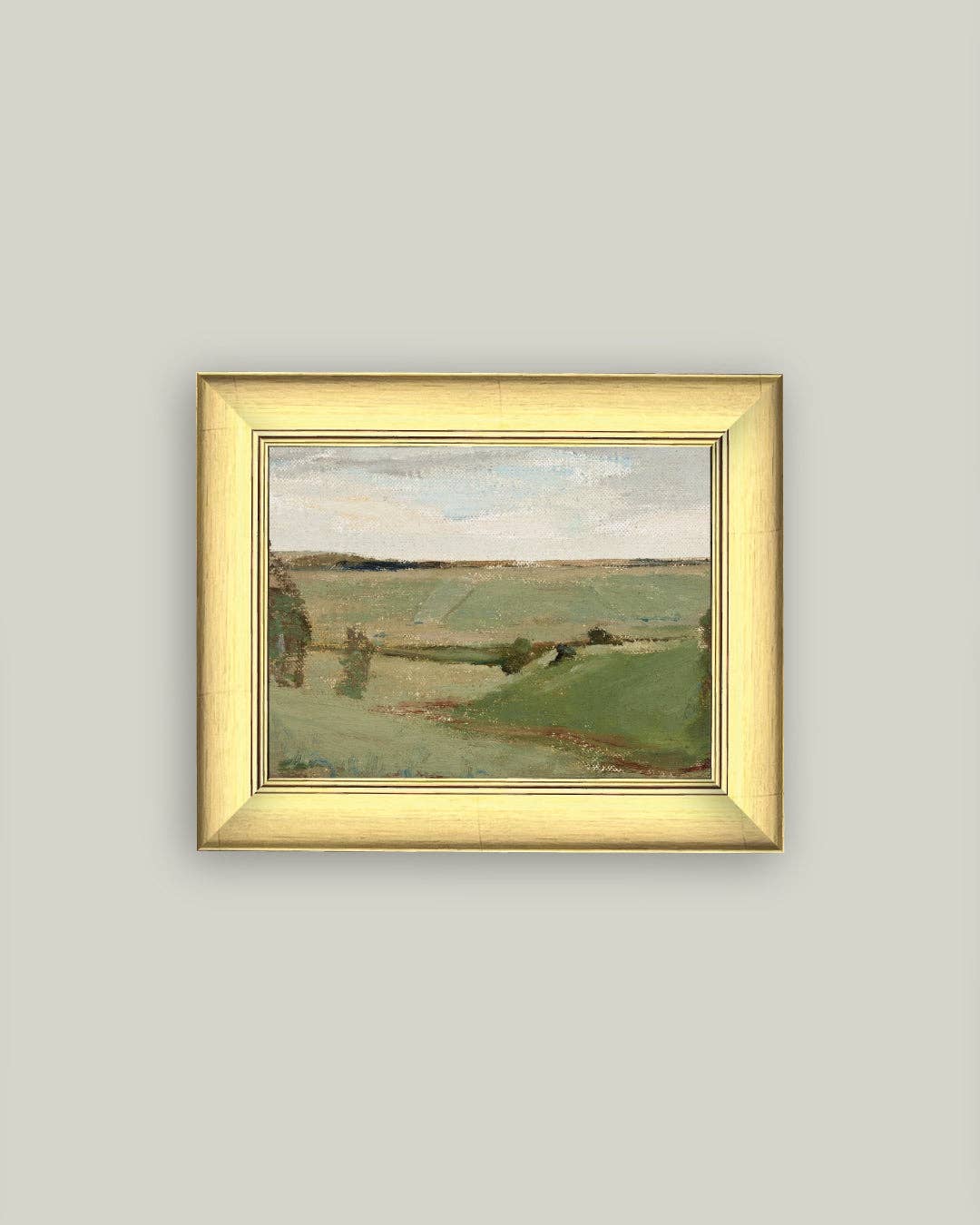 Studies by a River Framed Antique Art 11" x 9"