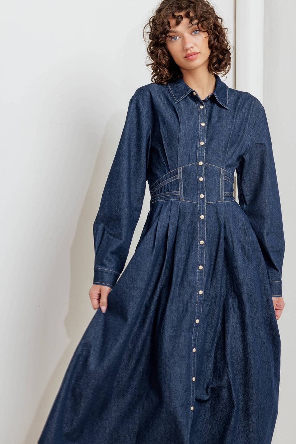Denim Midi Dress