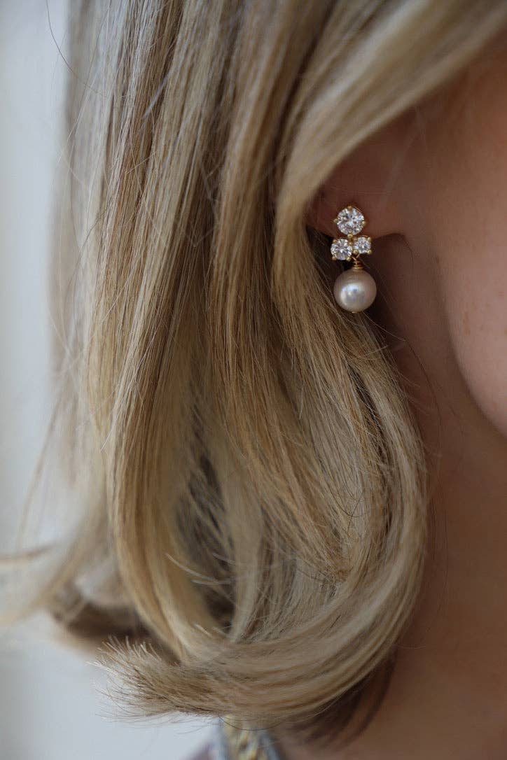 Dahlia Silver Stud Earrings