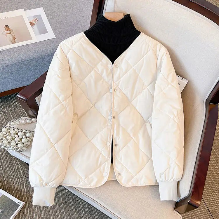 The City V-Neck Quilted Jacket